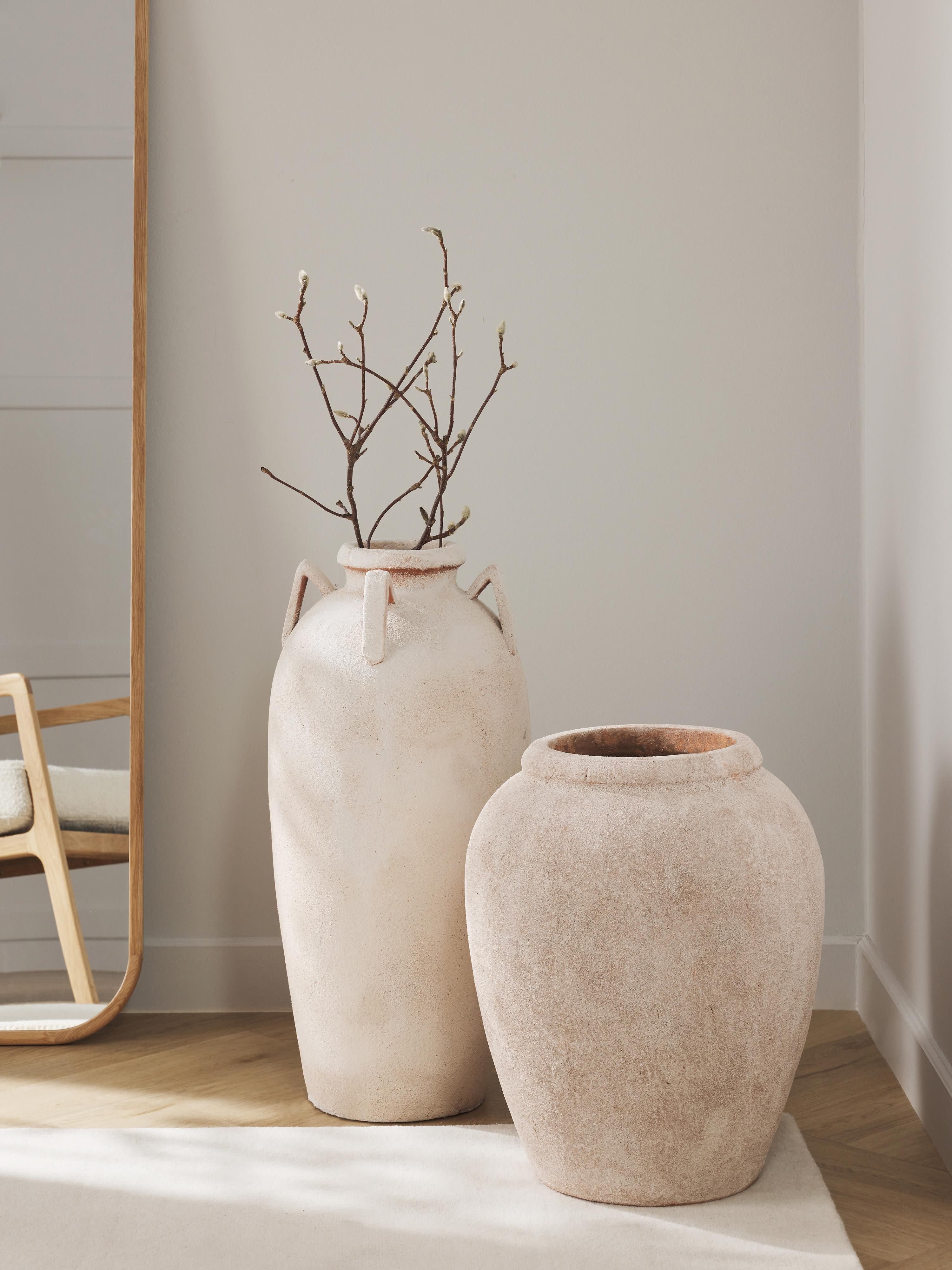 Liah Floor Vase with Sand Finish, H 70 cm
