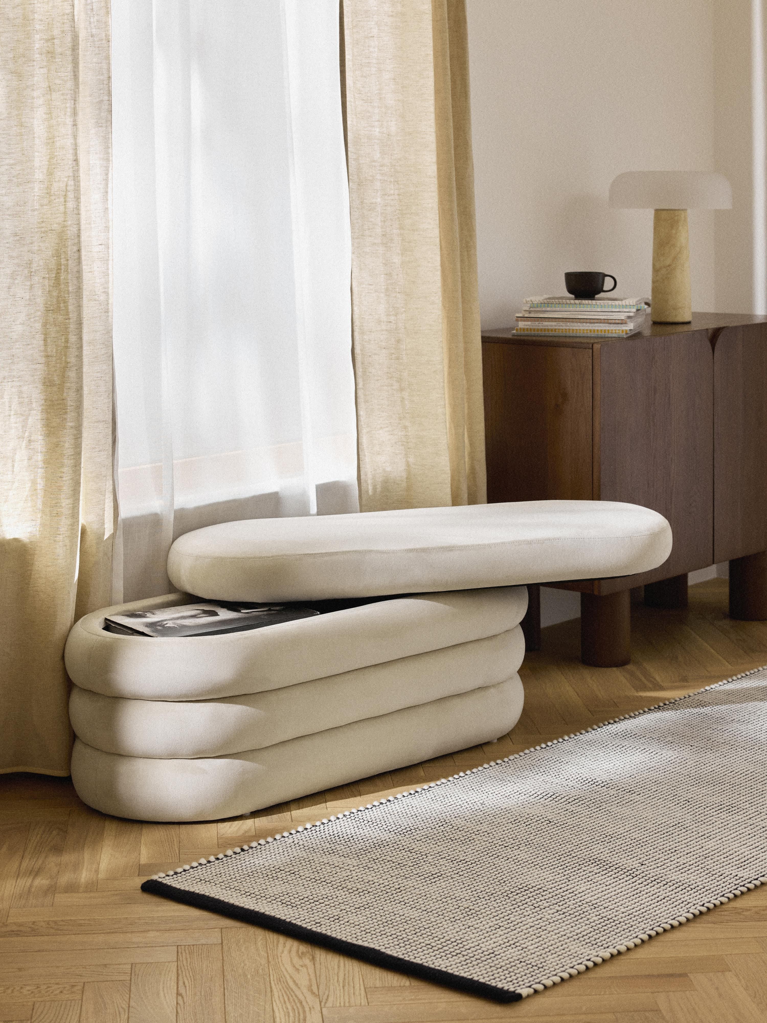 Alto Velvet Upholstered Bench with Storage Space