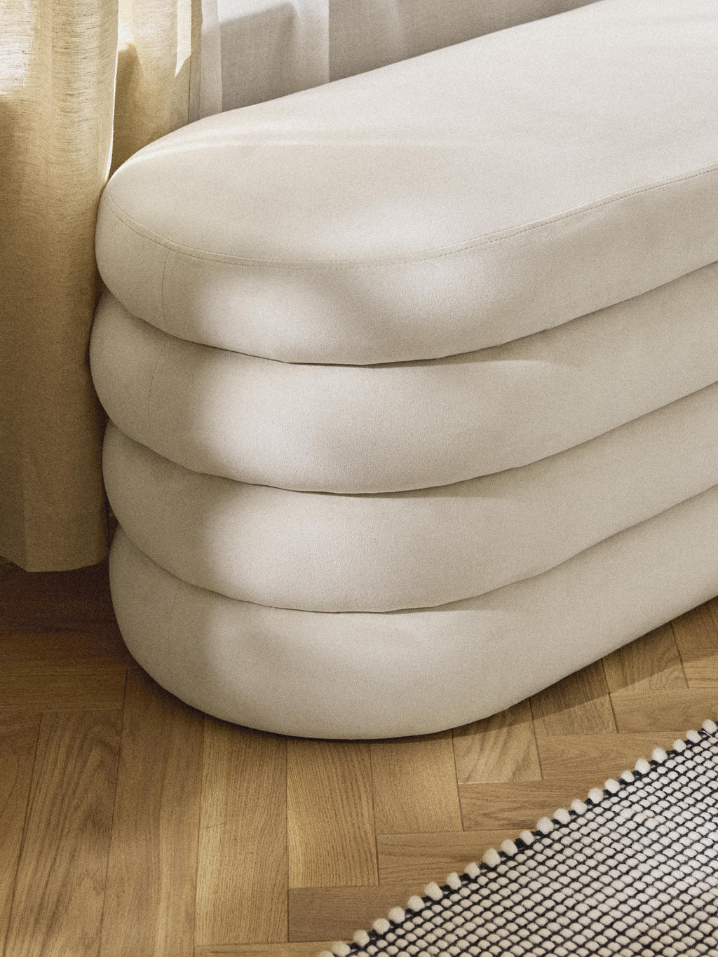 Alto Velvet Upholstered Bench with Storage Space