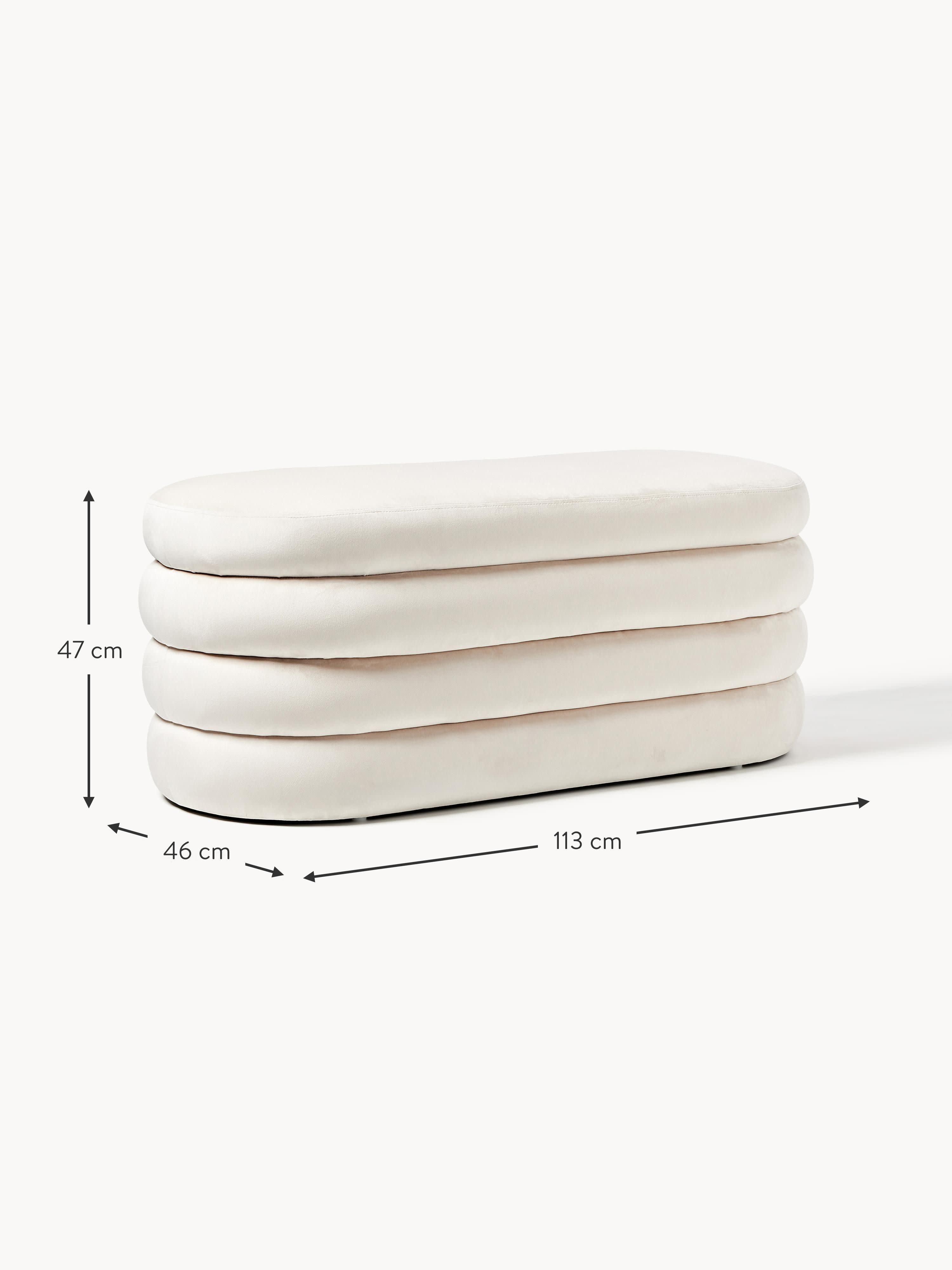 Alto Velvet Upholstered Bench with Storage Space