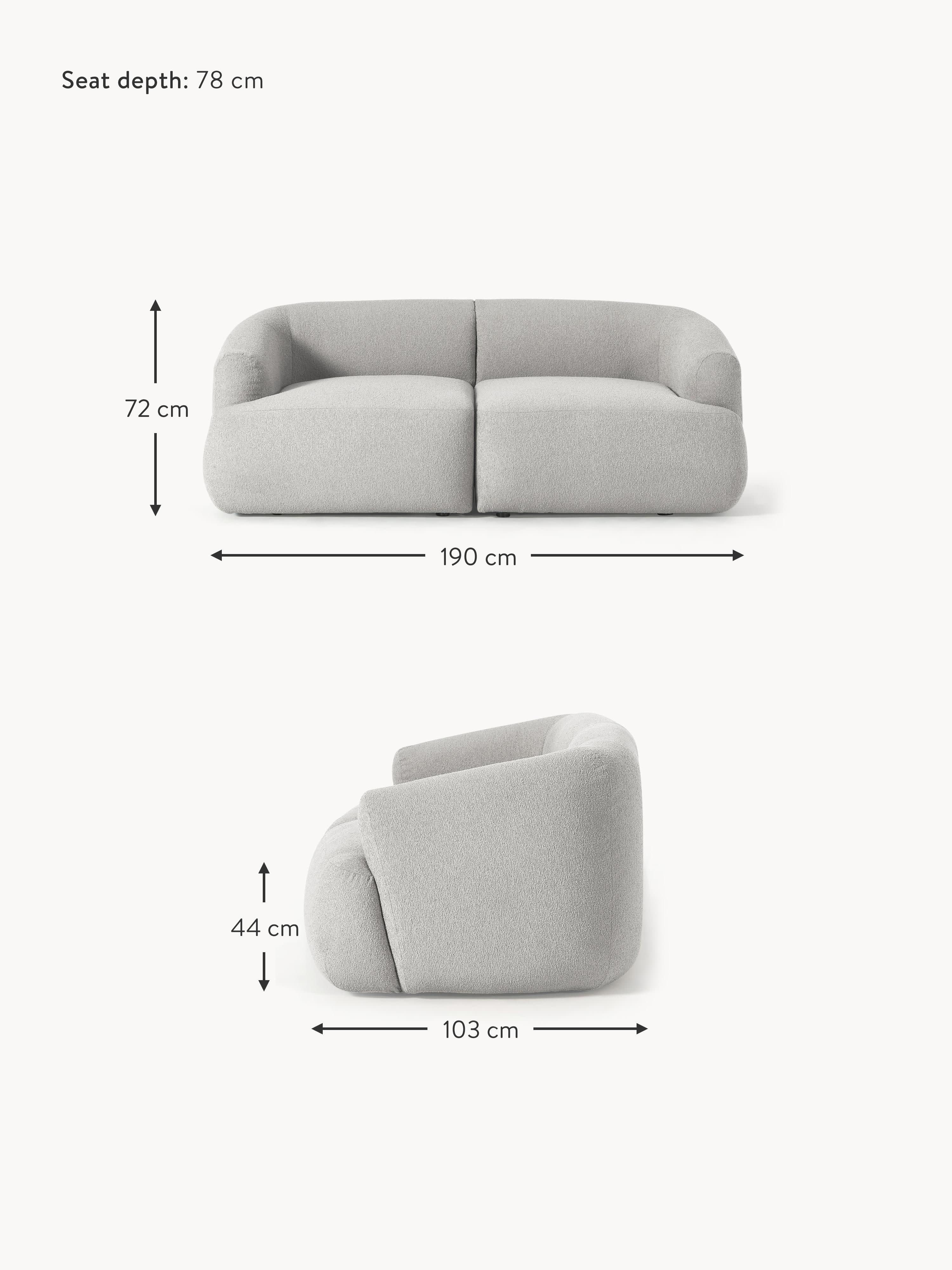 Sofia Modular Bouclé Sofa (2-seater)