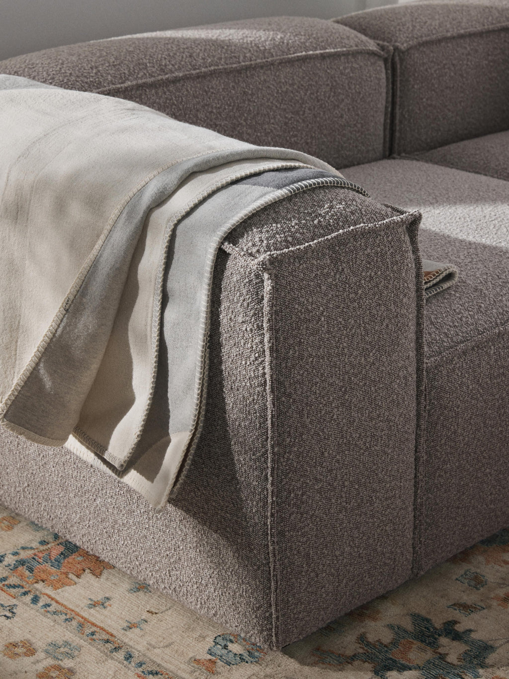 Lennon Bouclè Modular Sofa (3-seater)