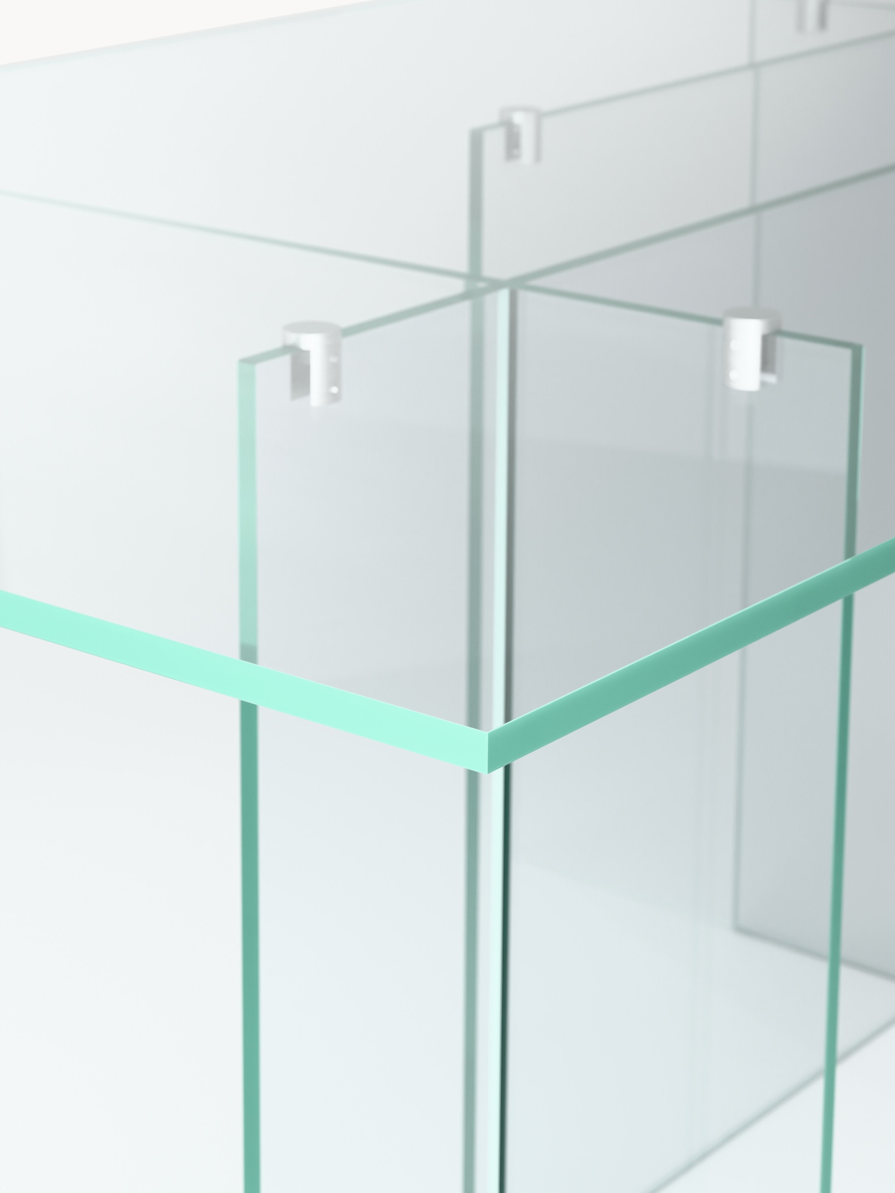 Anouk Glass Dining Table, 180 x 90 cm