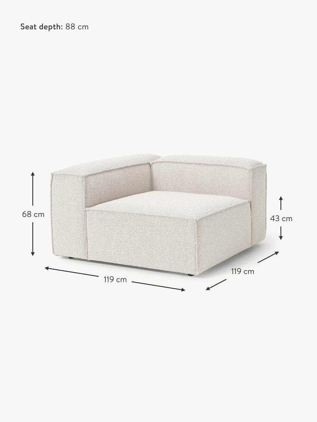 Lennon Bouclé Corner Module