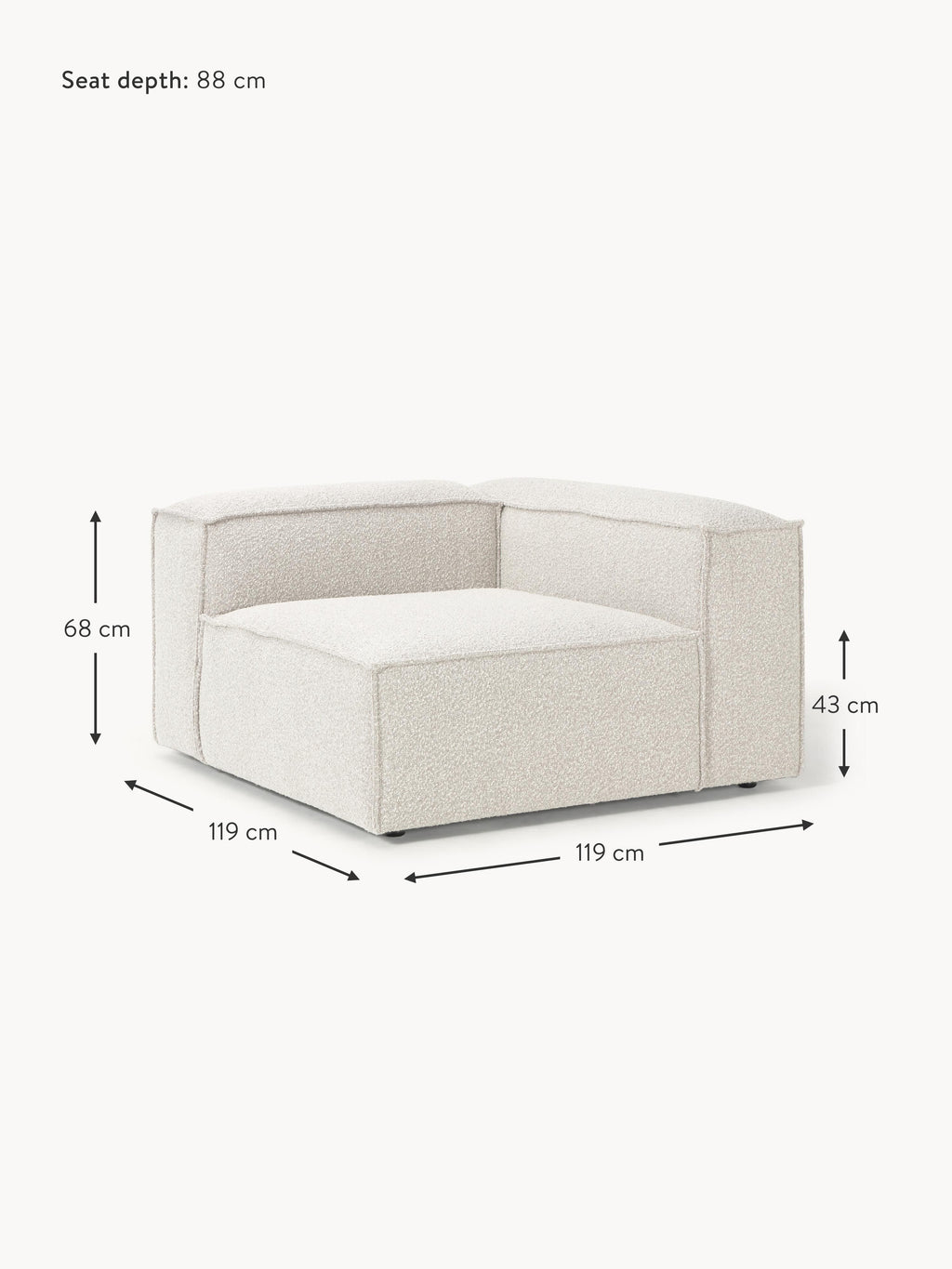 Lennon Bouclé Corner Module