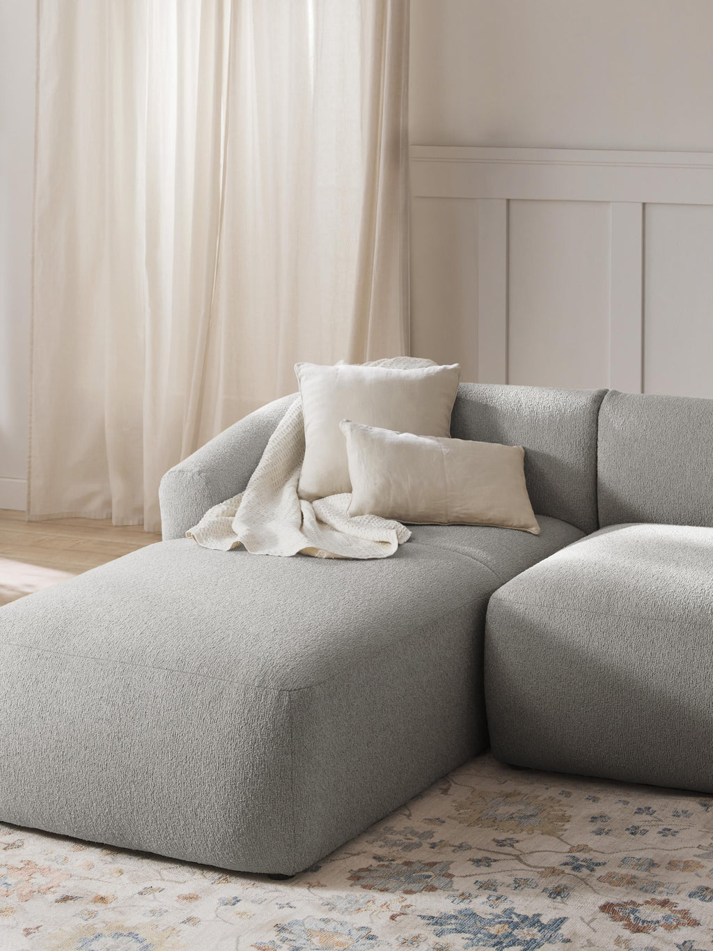 Sofia Bouclé Corner Chaise Module