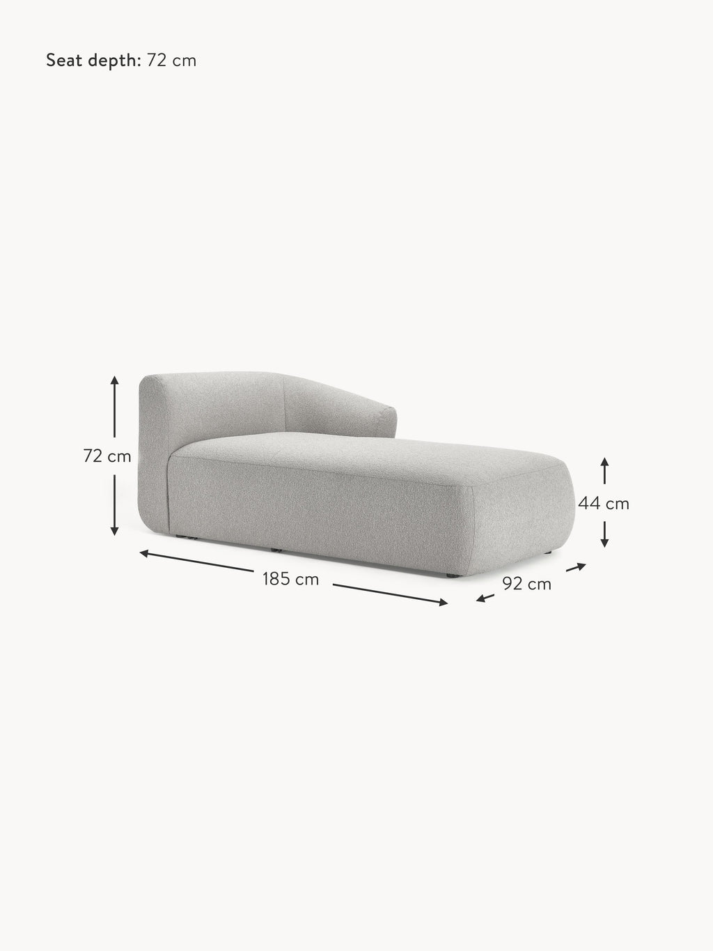 Sofia Bouclé Corner Chaise Module