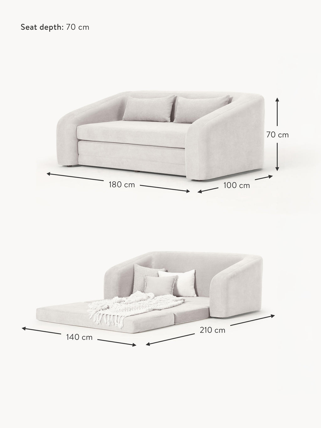 Eliot Sofa Bed (2-seater)
