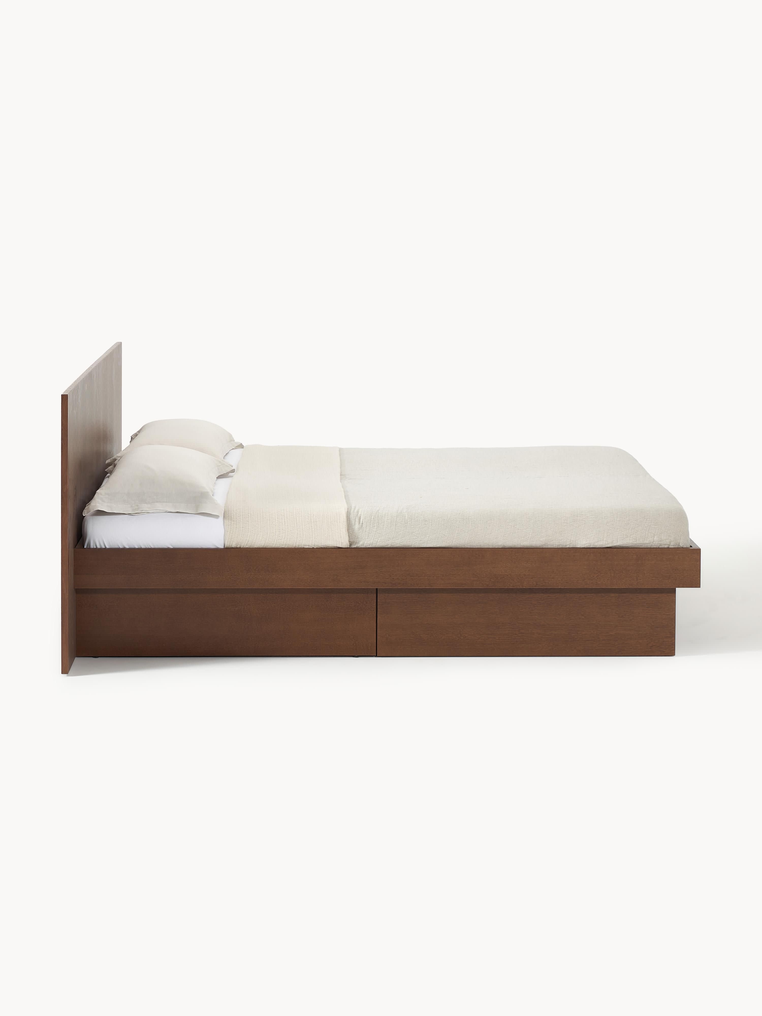 Sato Wooden Bed with Drawers and Headboard