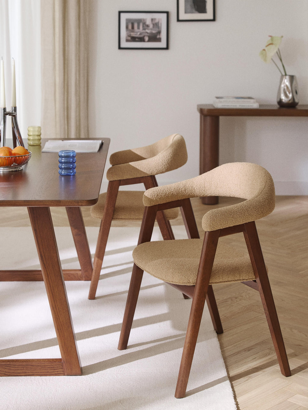 Nik Oak Wood Dining Table, in various sizes