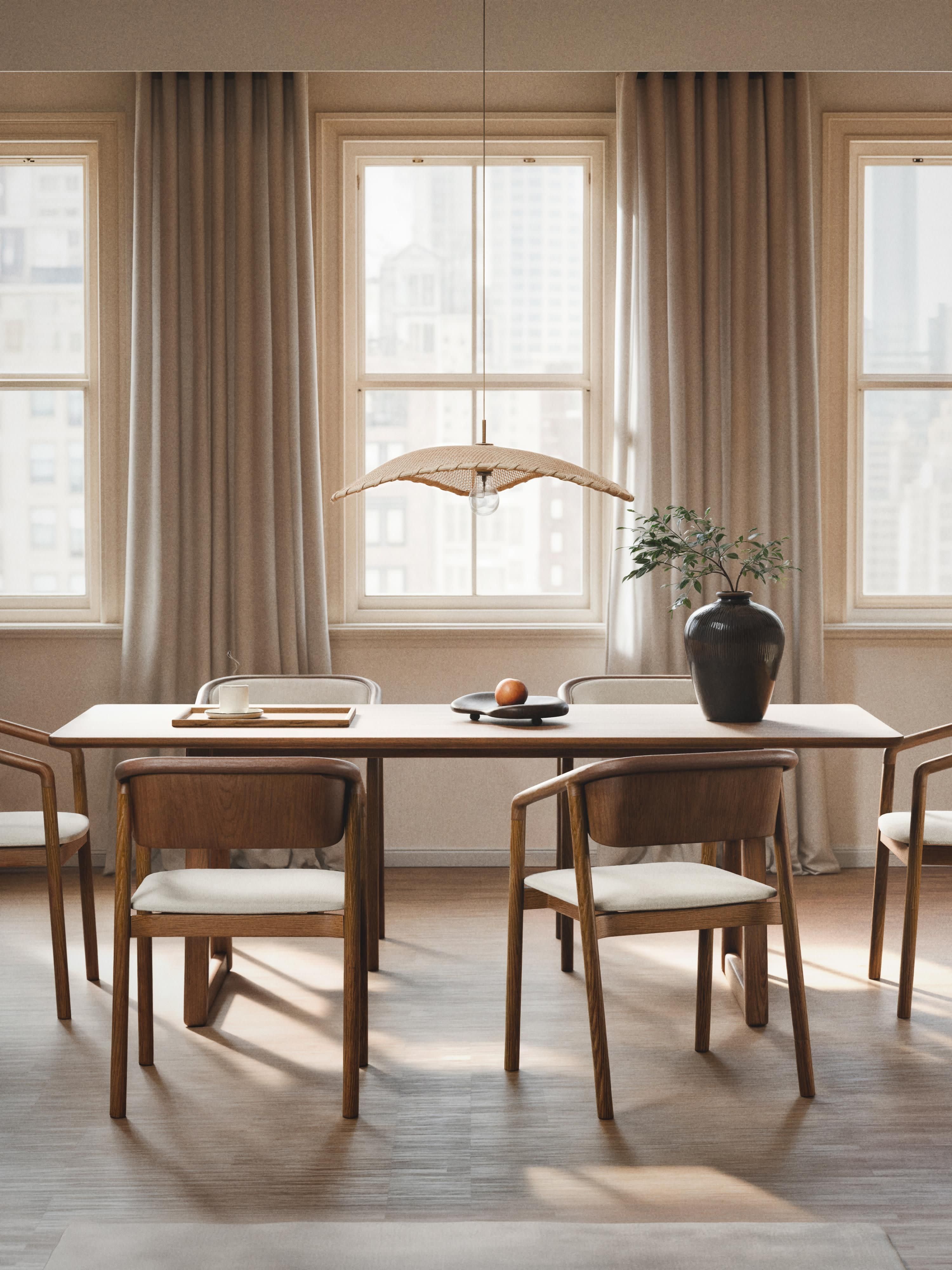 Nik Oak Wood Dining Table, in various sizes