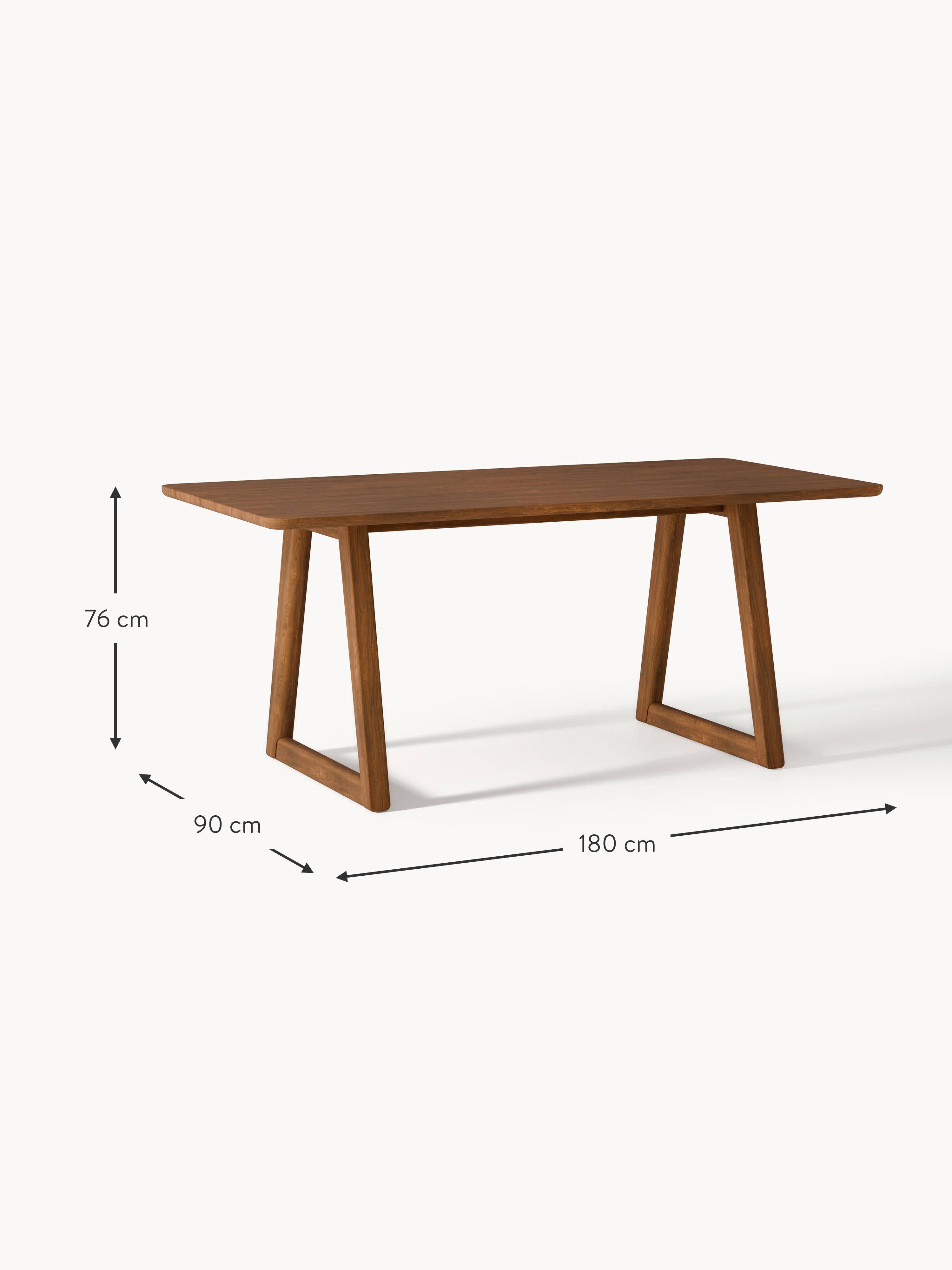 Nik Oak Wood Dining Table, in various sizes