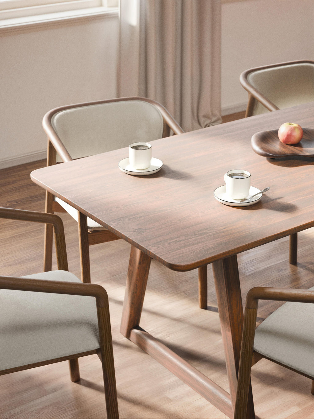 Nik Oak Wood Dining Table, in various sizes
