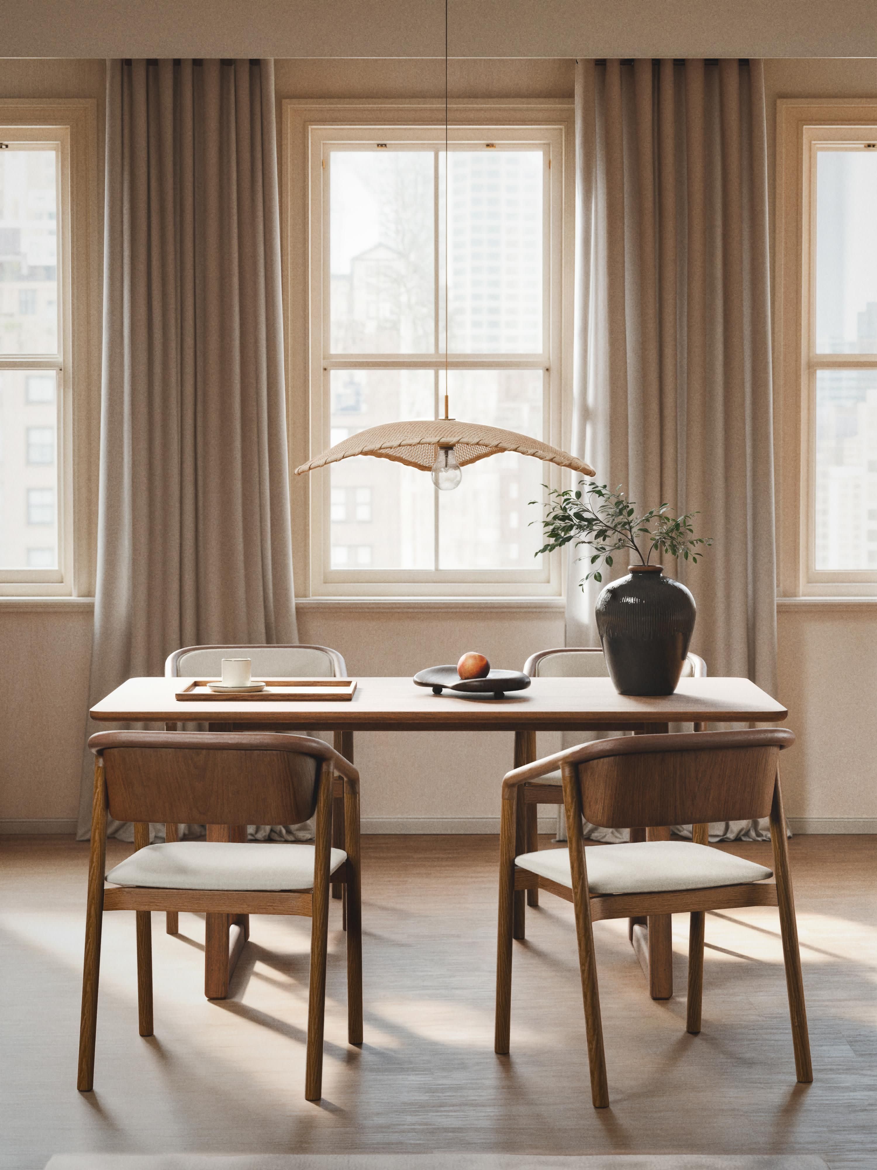 Nik Oak Wood Dining Table, in various sizes