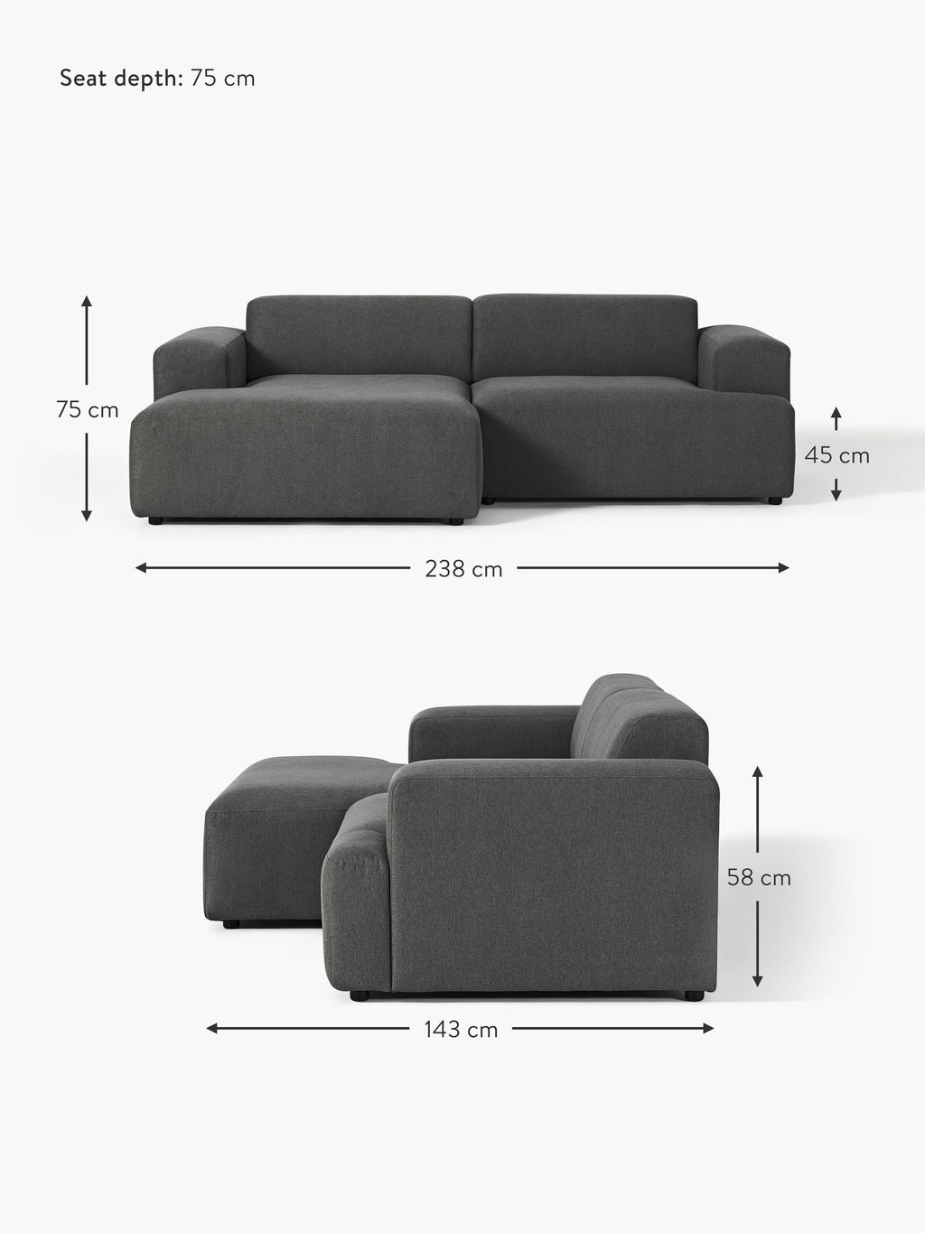 Melva Corner Sofa (3-seater)