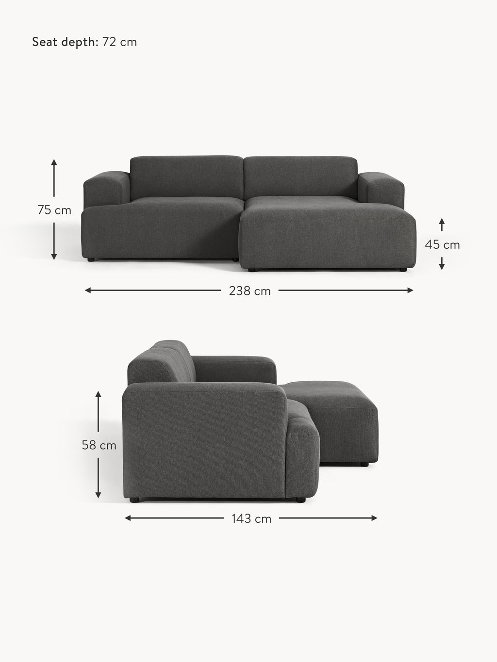 Melva Corner Sofa (3-seater)