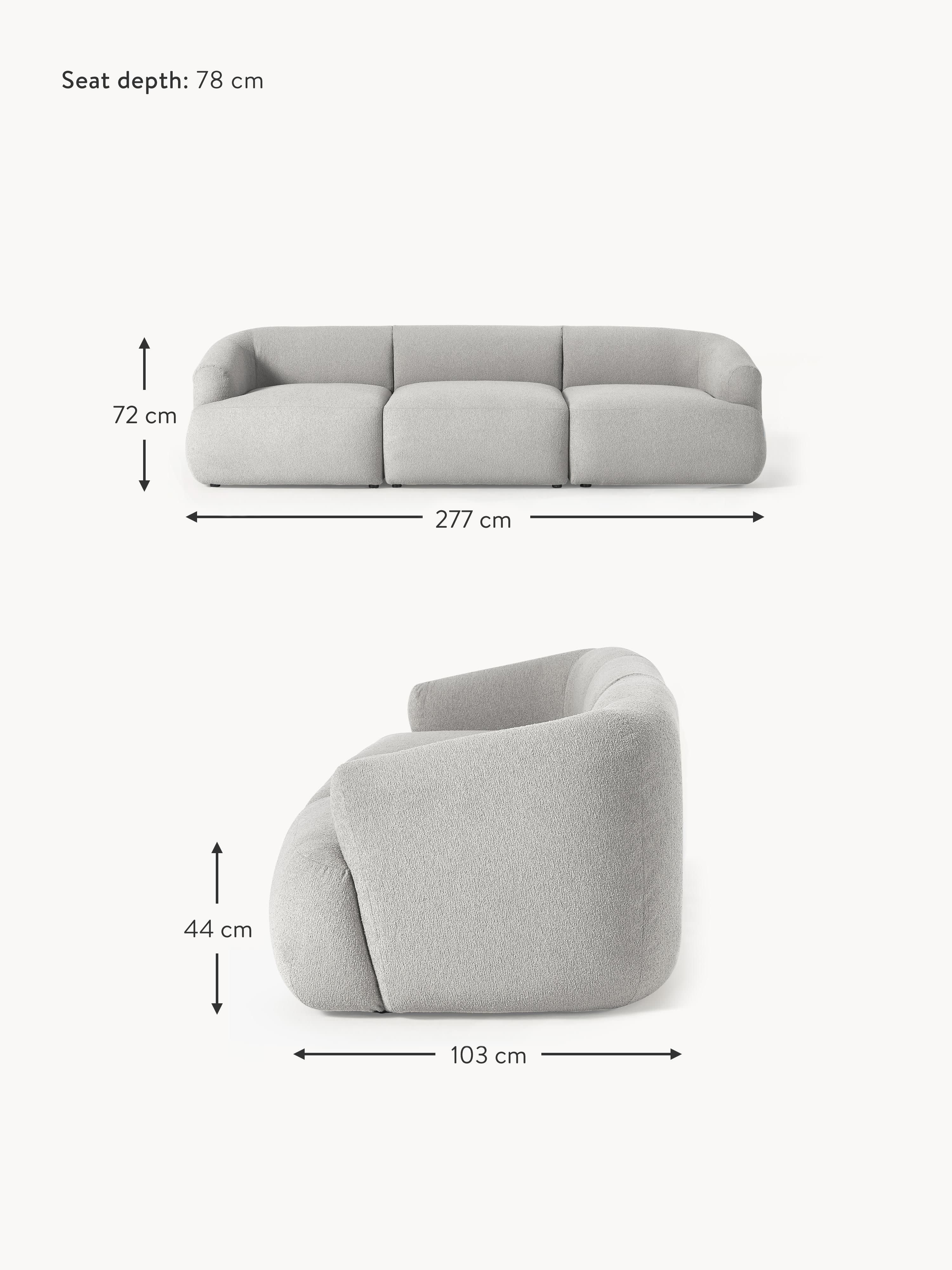 Sofia Modular Bouclé Sofa (4-seater)
