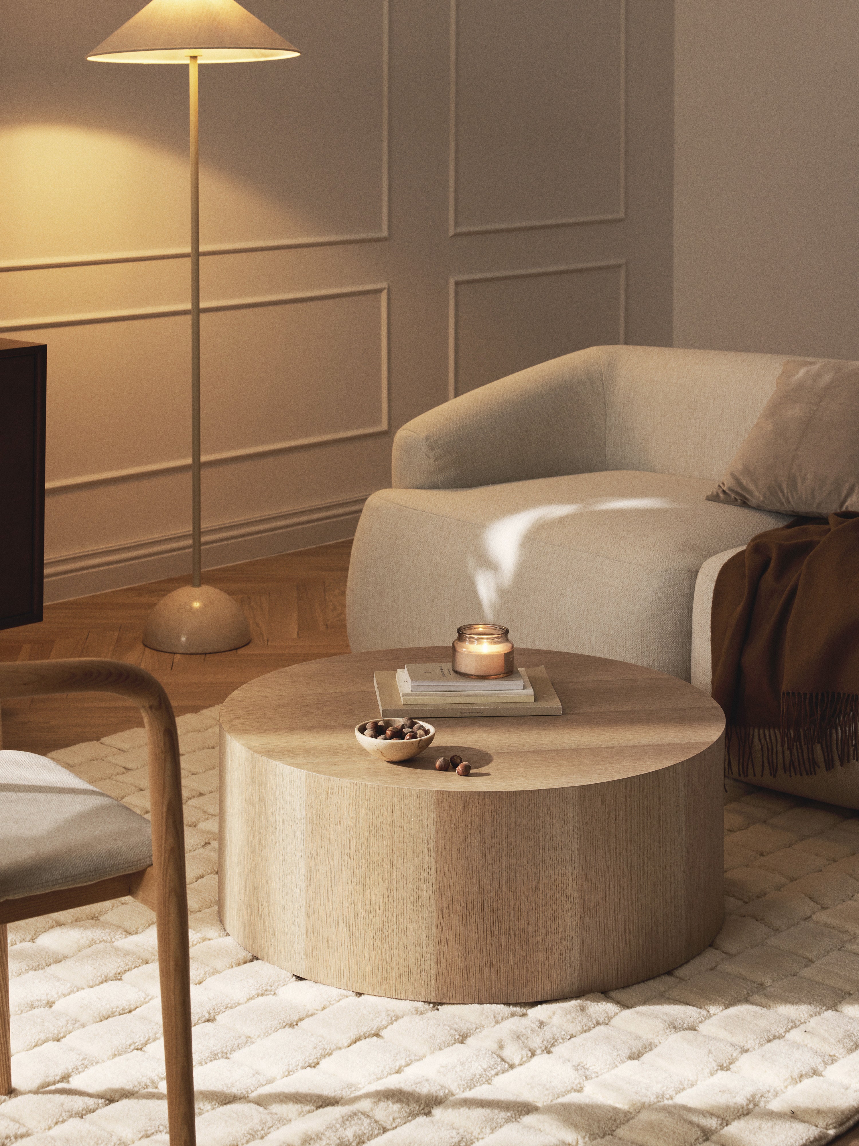Dan Round Wooden Coffee Table