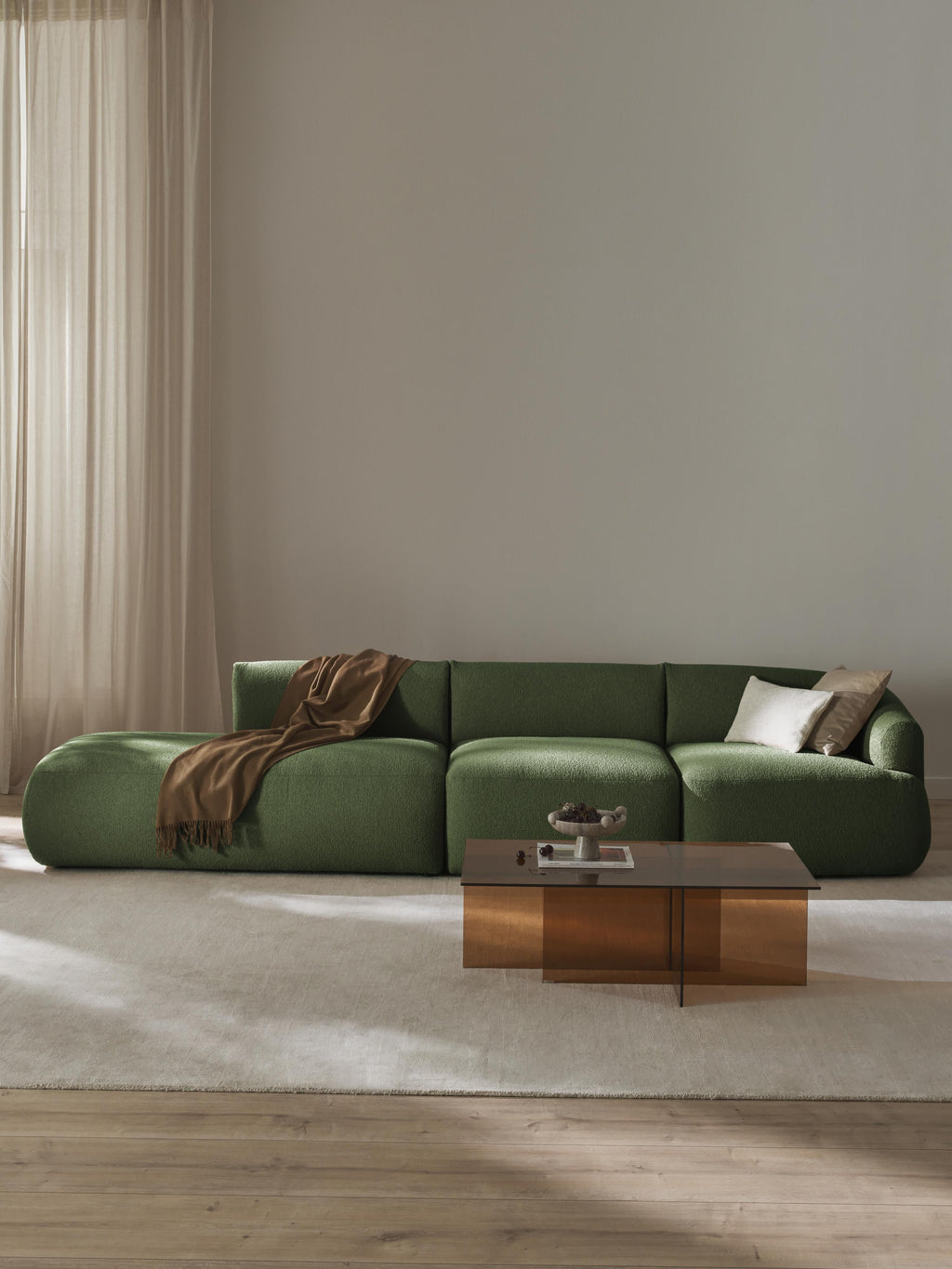 Sofia Modular Bouclé Chaise (4-seater)