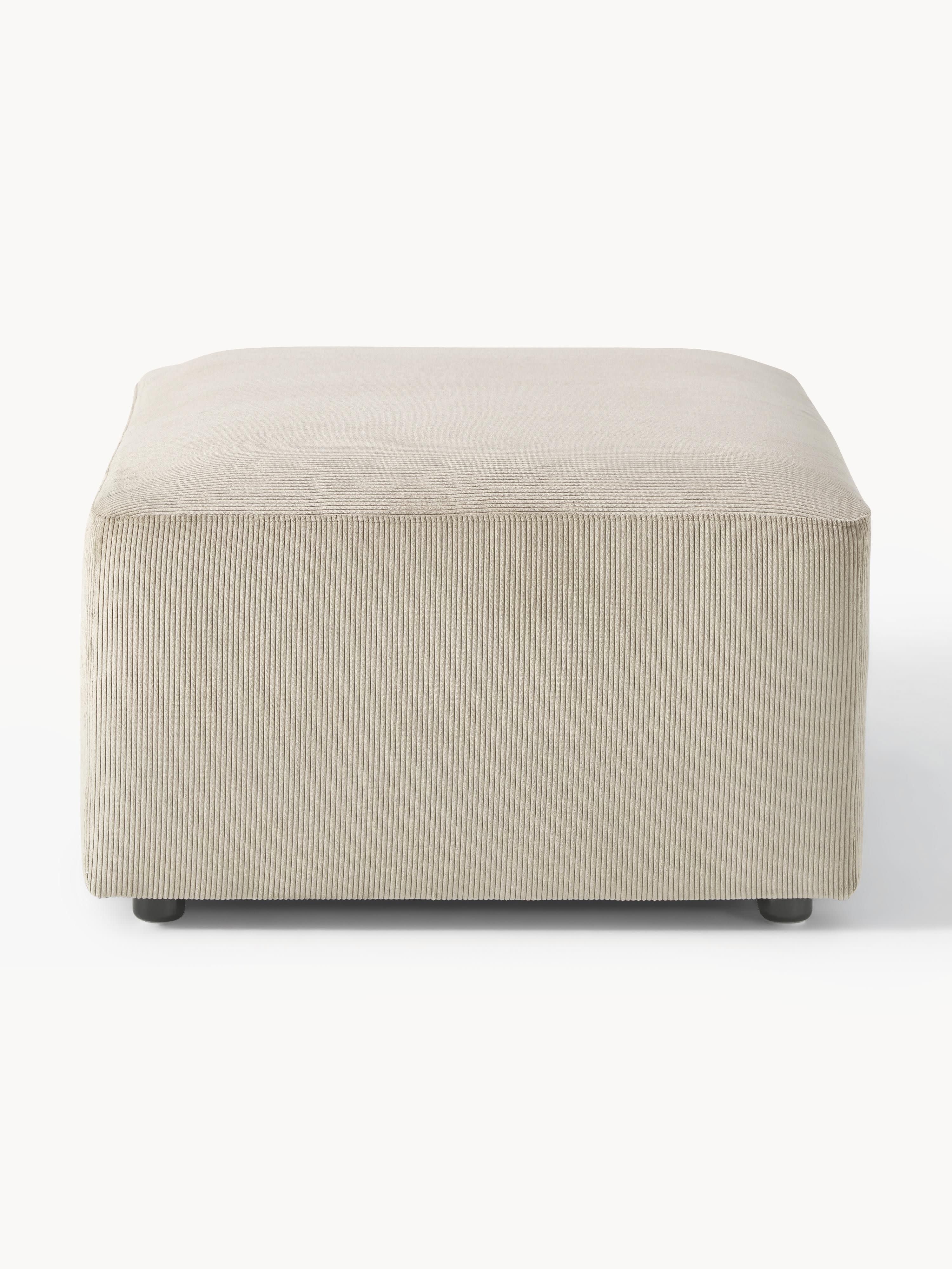 Melva Corduroy Ottoman, W 99 x D 72 cm