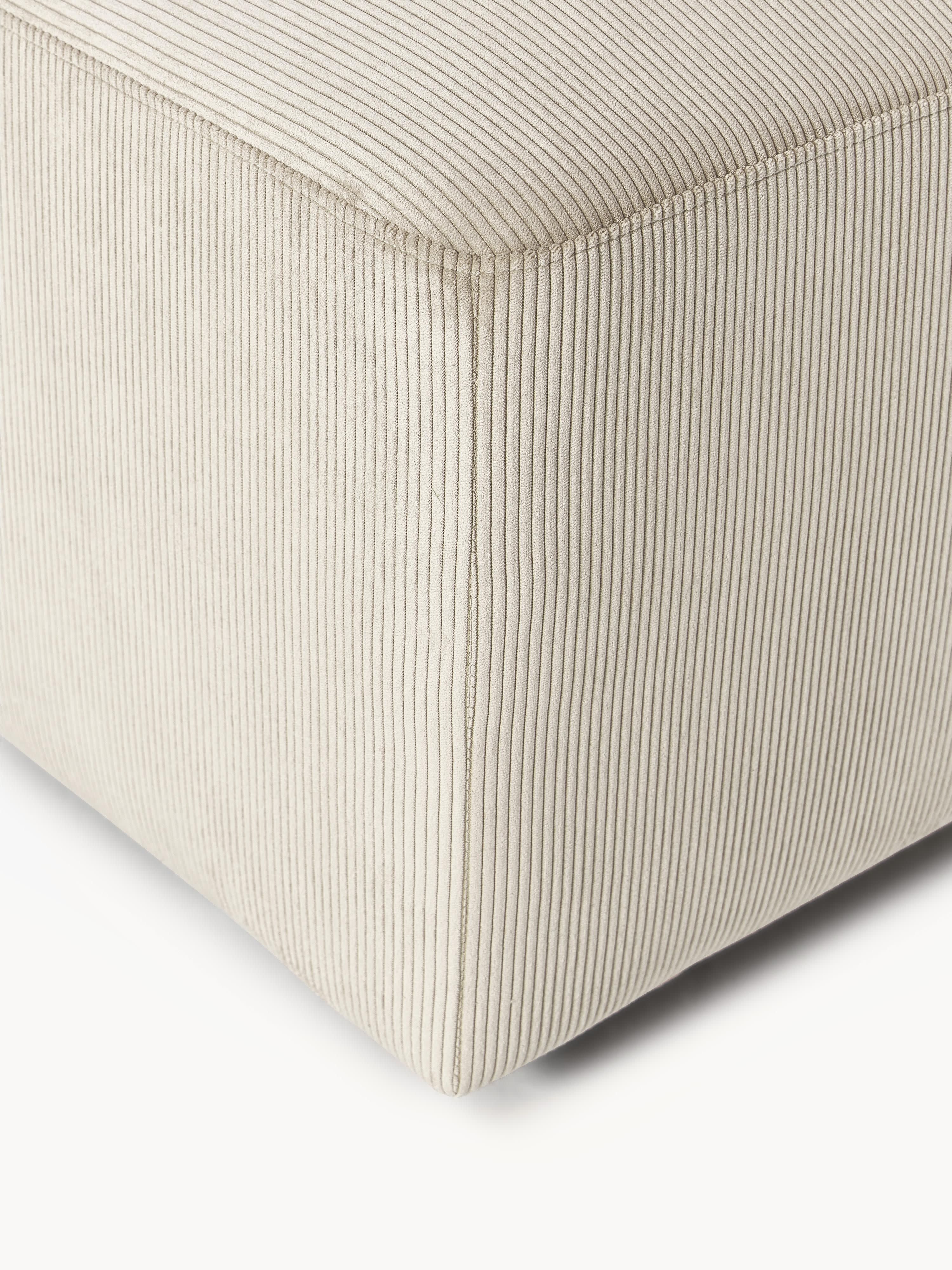 Melva Corduroy Ottoman, W 99 x D 72 cm