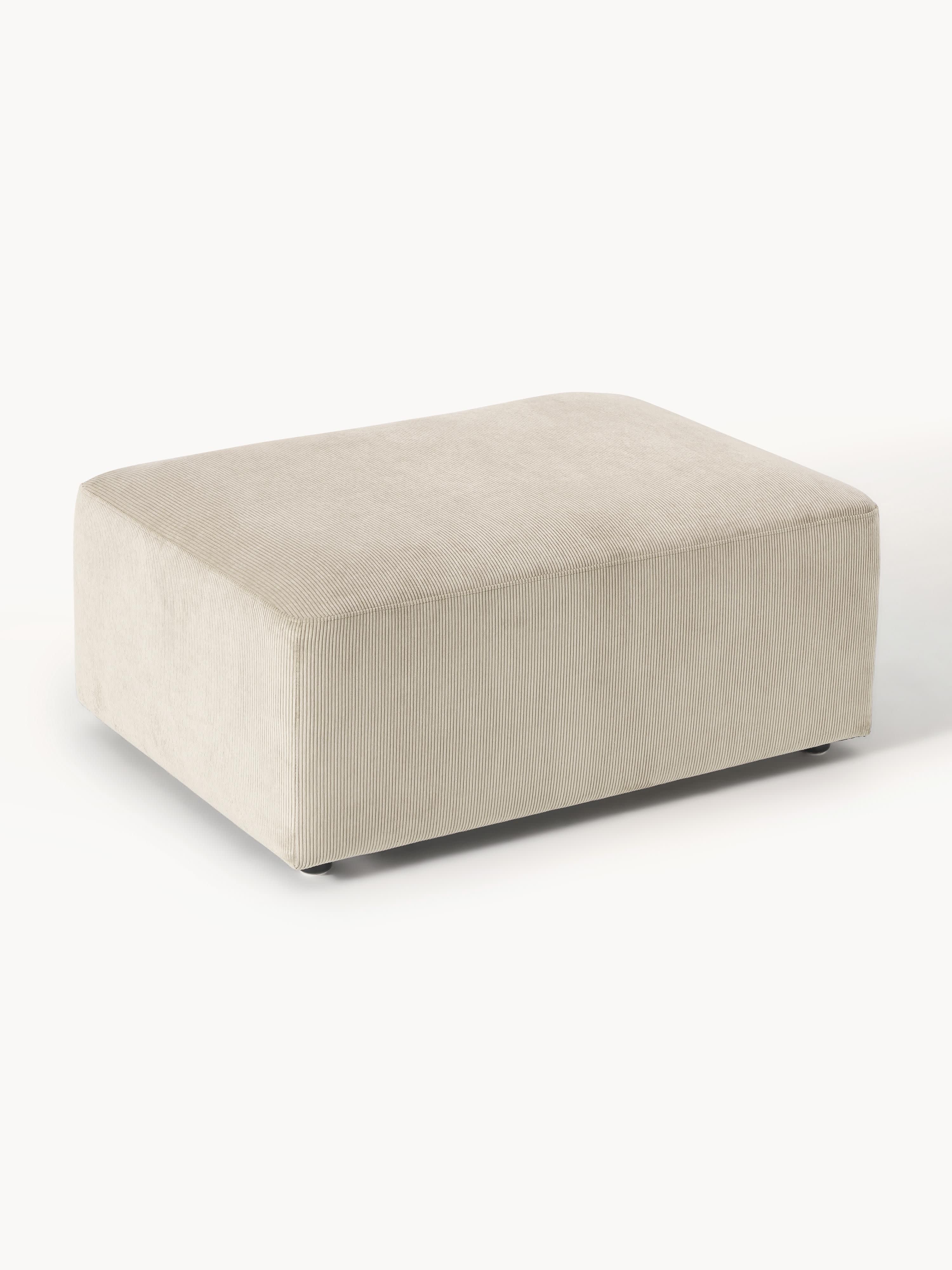 Melva Corduroy Ottoman, W 99 x D 72 cm