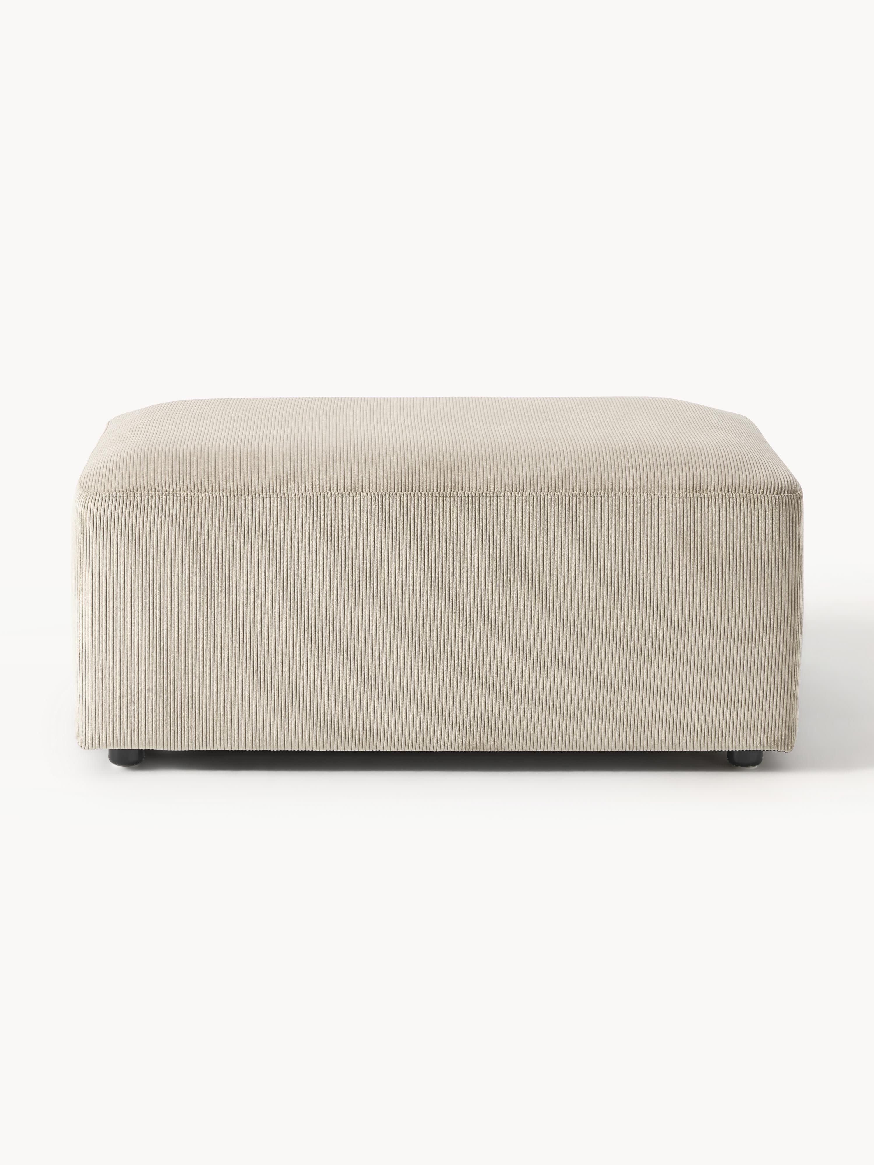 Melva Corduroy Ottoman, W 99 x D 72 cm