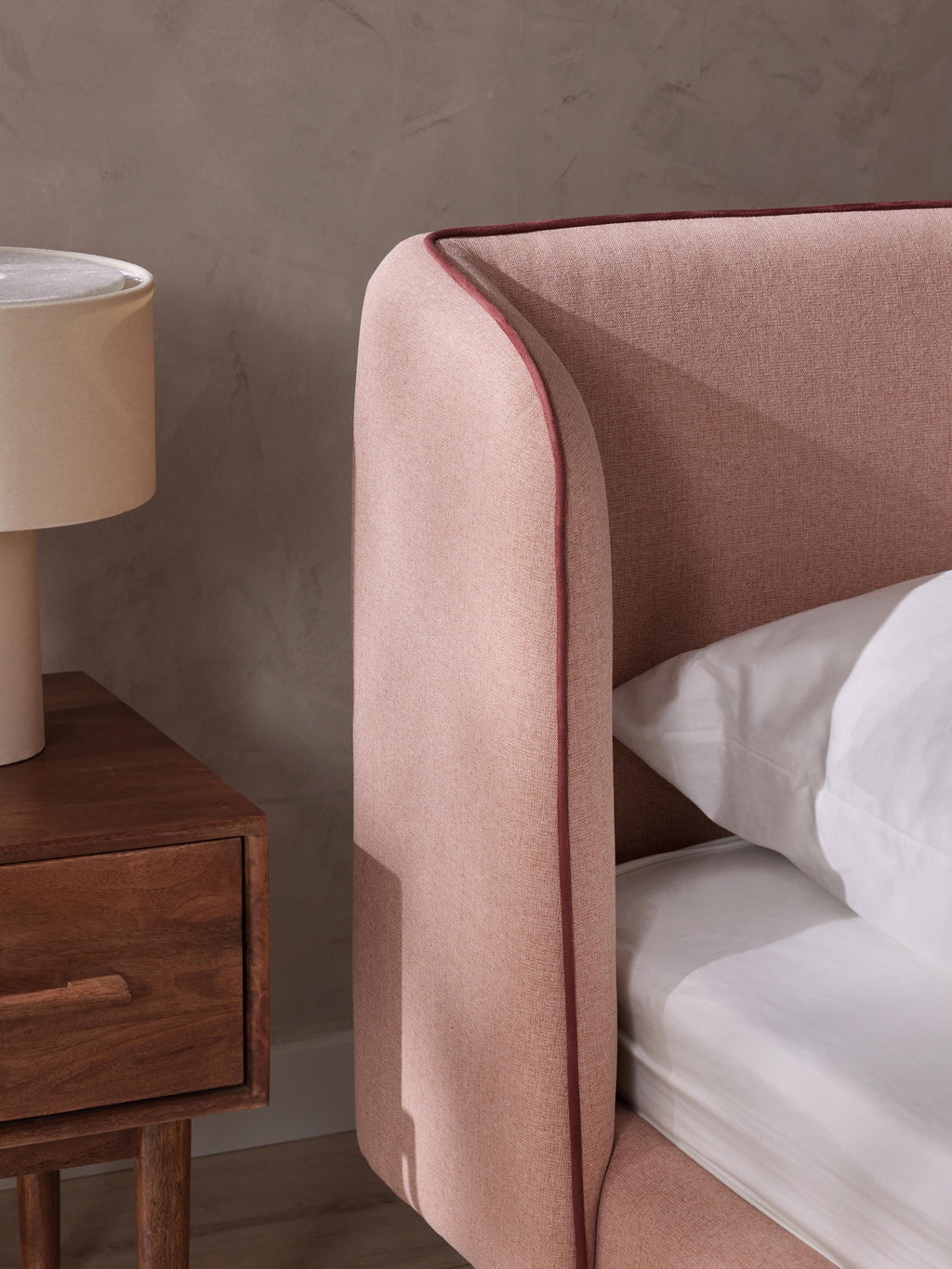 Luma Upholstered Bed with Headboard