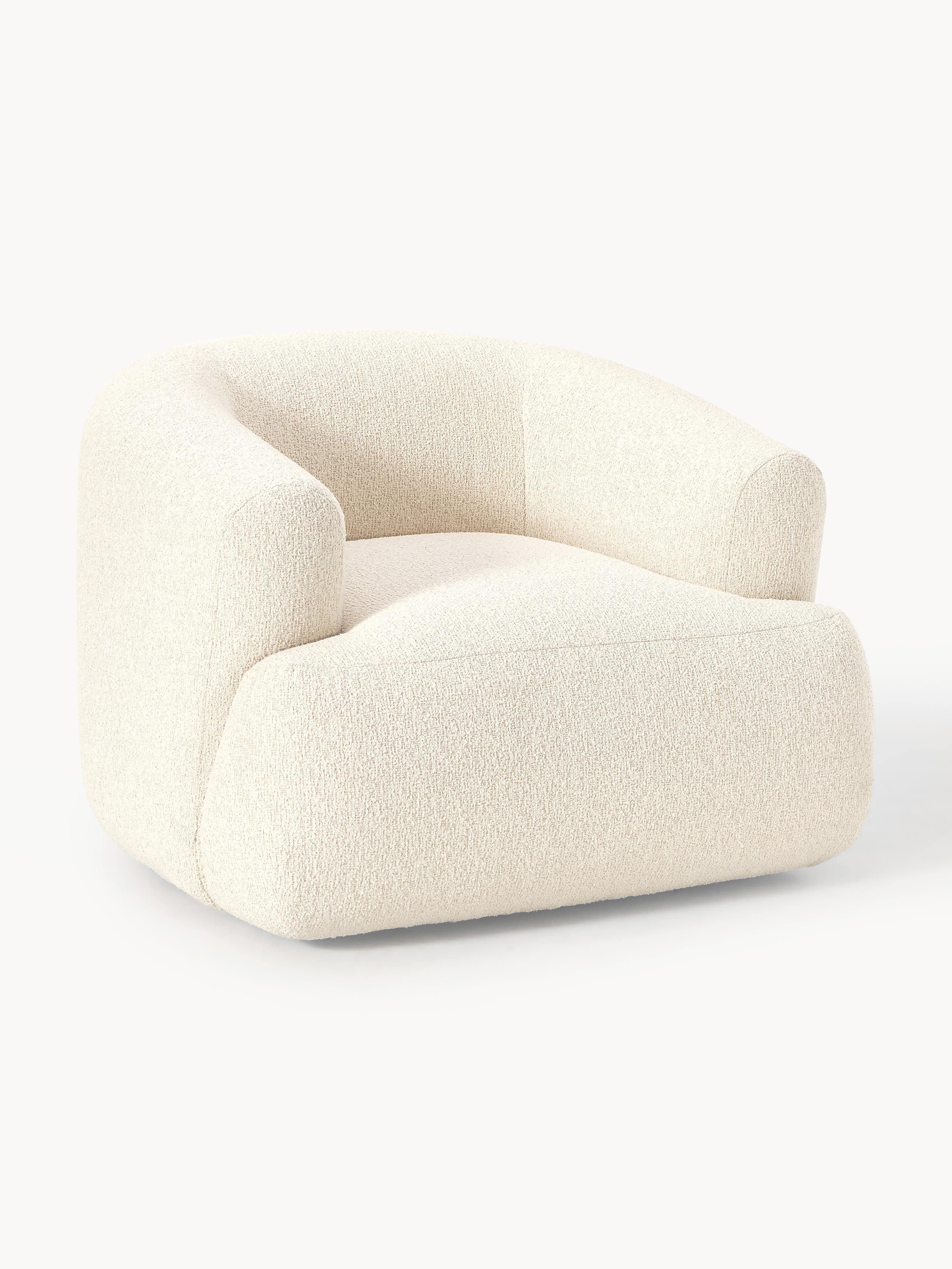 Alto Bouclé Upholstered Stool with Storage Space