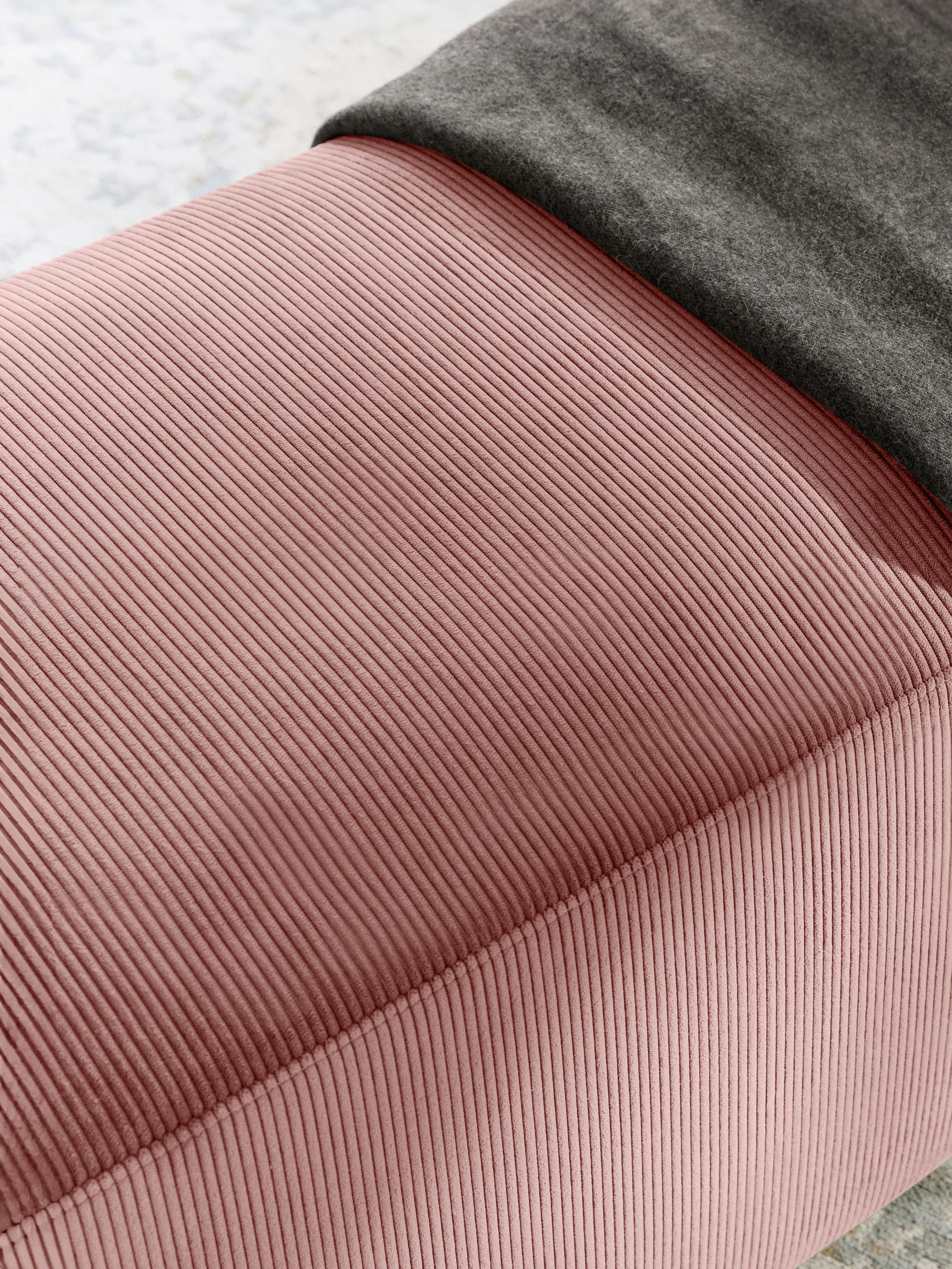 Melva Corduroy Ottoman, W 99 x D 42 cm