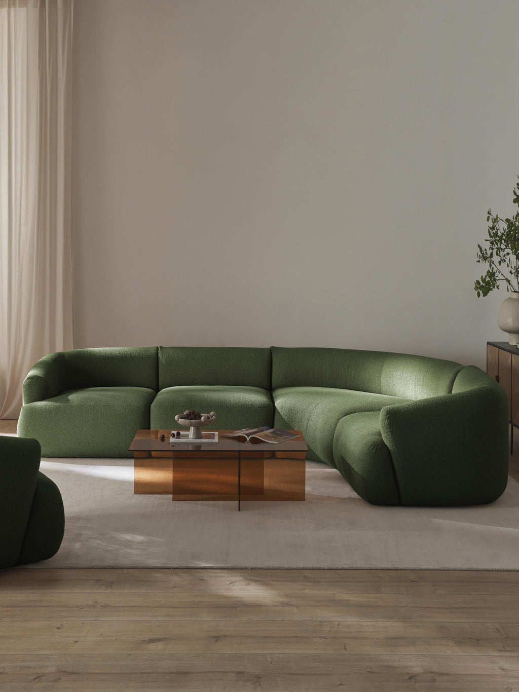 Sofia Modular Bouclé Corner Sofa (4-seater)