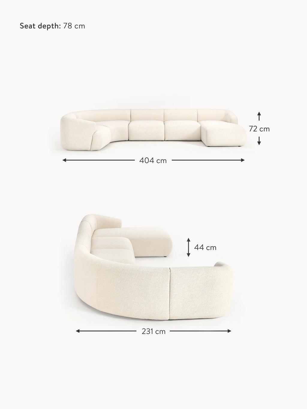 Sofia XL Modular Bouclé Sofa