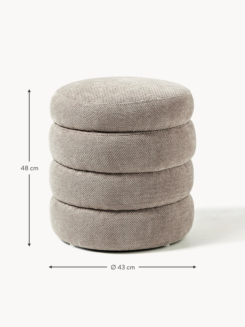 Alto Upholstered Stool with Storage Space