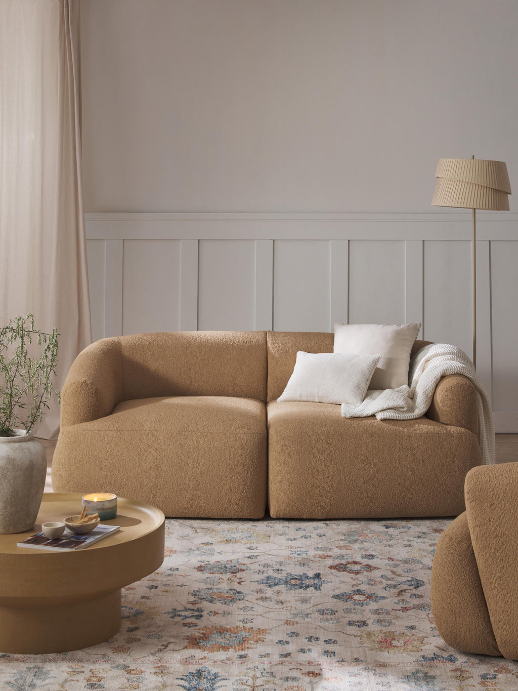 Sofia Modular Bouclé Sofa (2-seater)