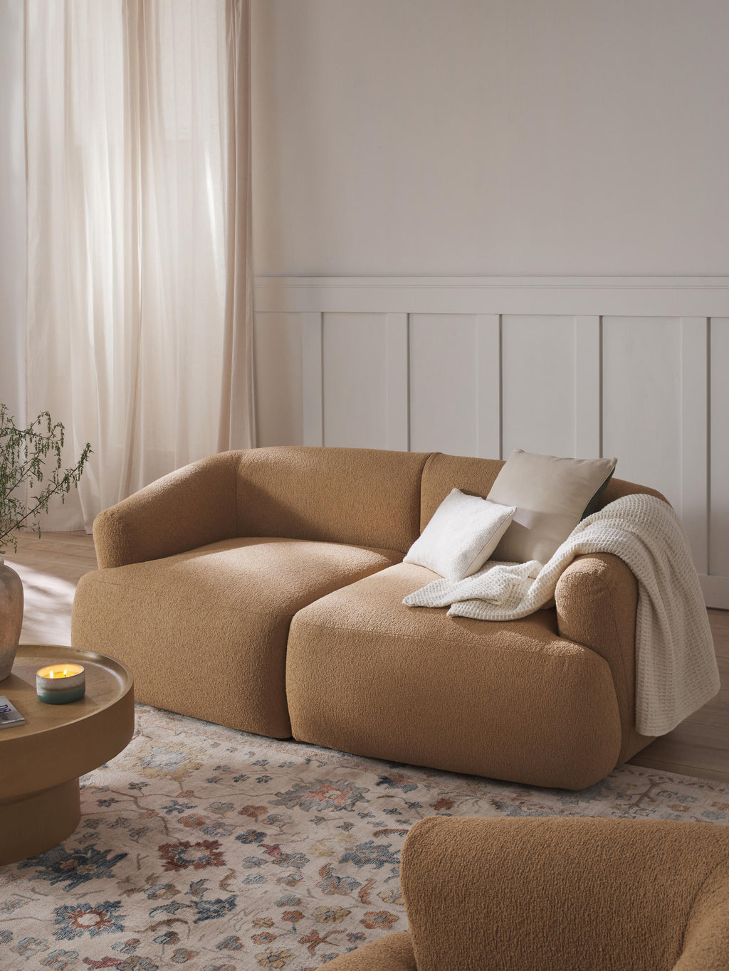 Sofia Modular Bouclé Sofa (2-seater)