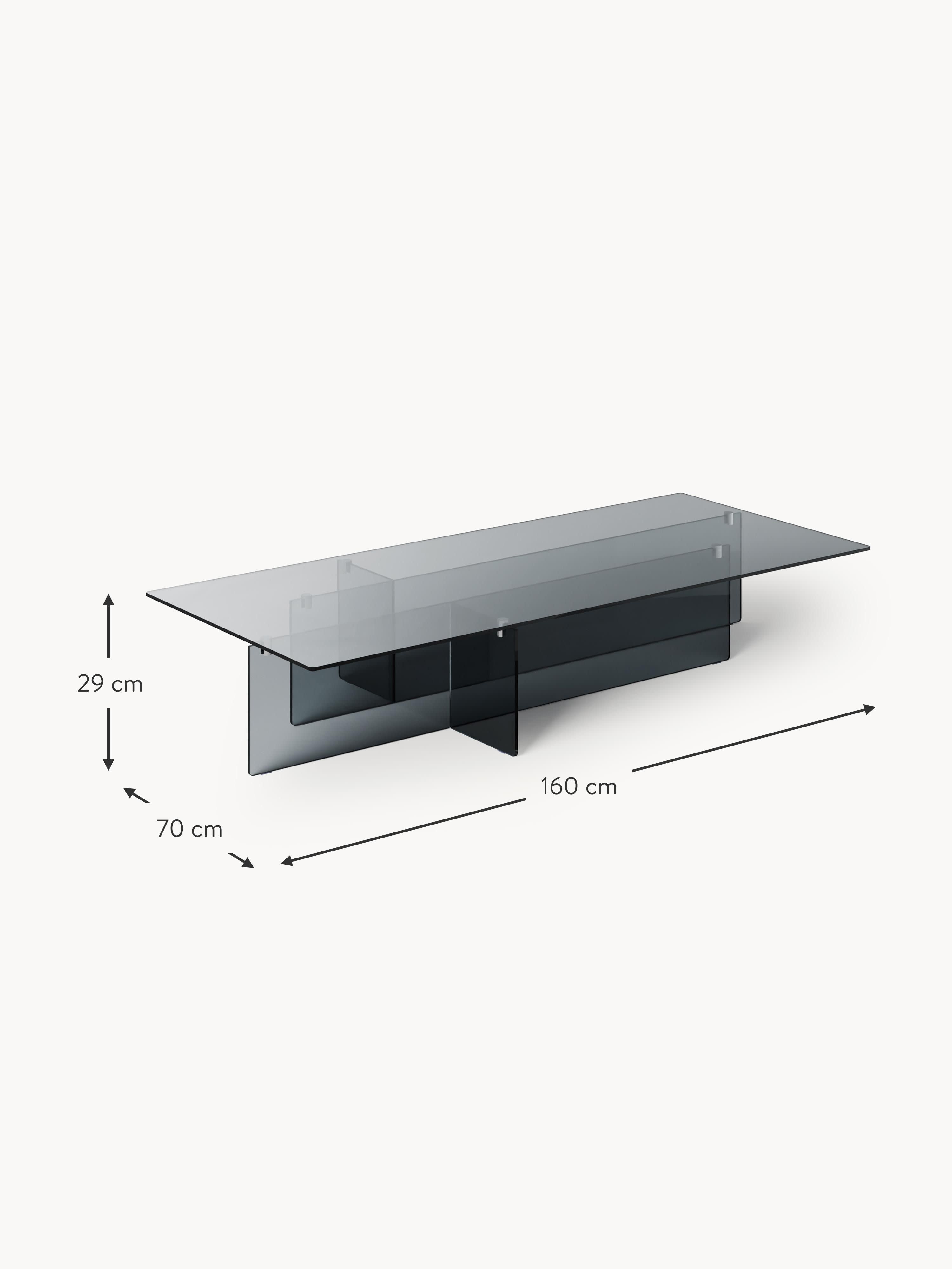Anouk Glass Coffee Table, W 102 cm