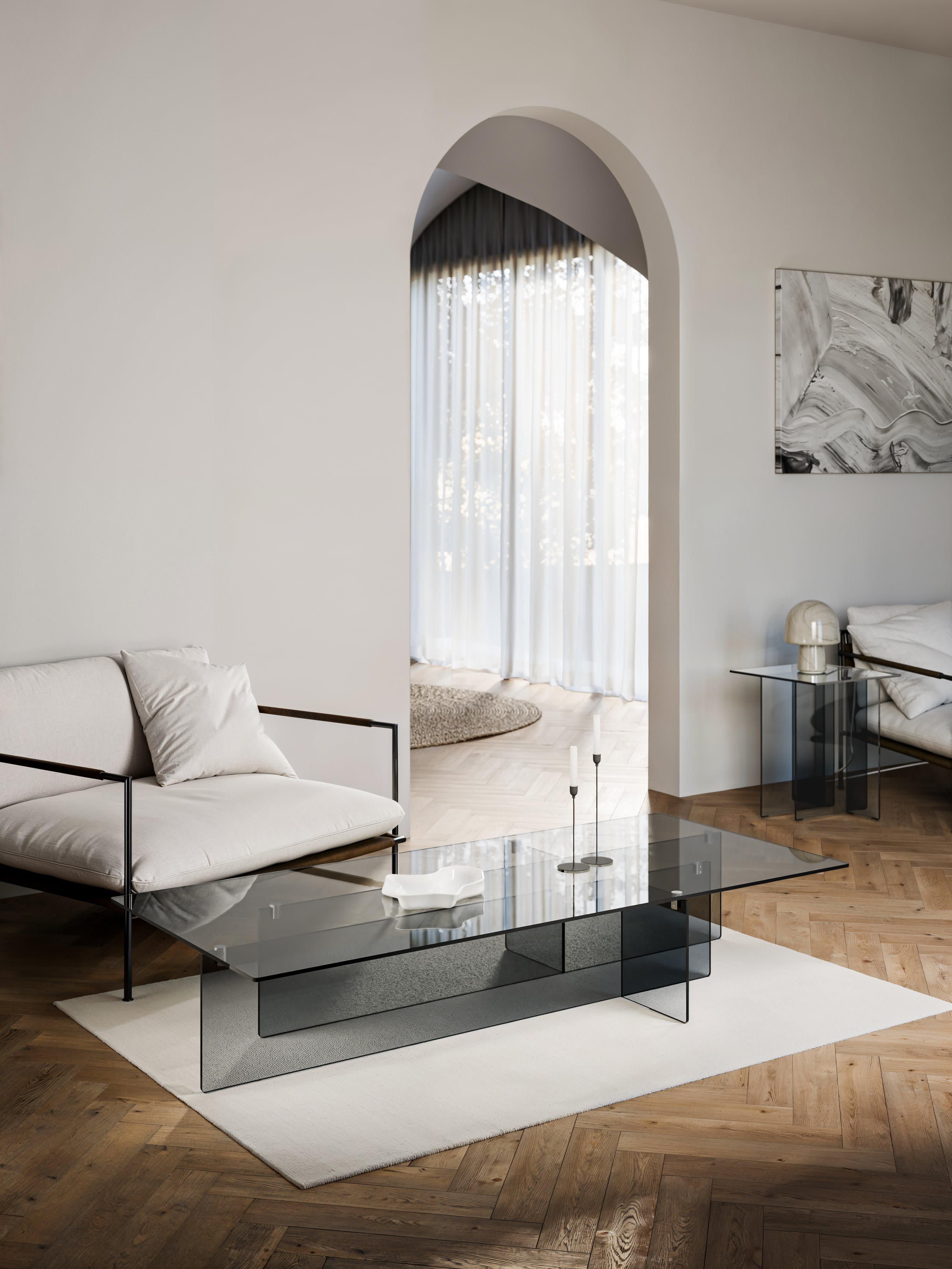 Anouk Glass Coffee Table, W 102 cm