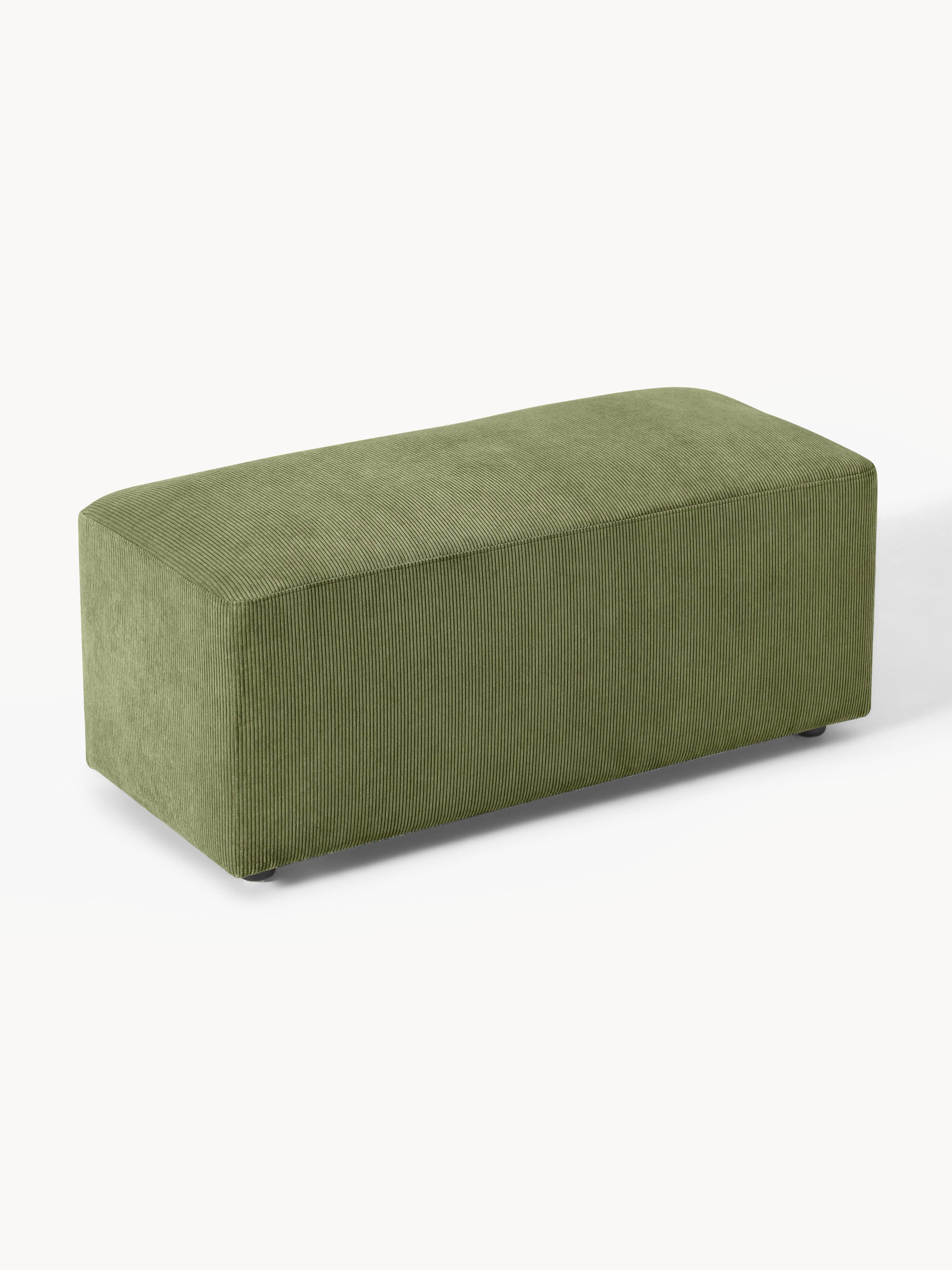 Melva Corduroy Ottoman, W 99 x D 42 cm