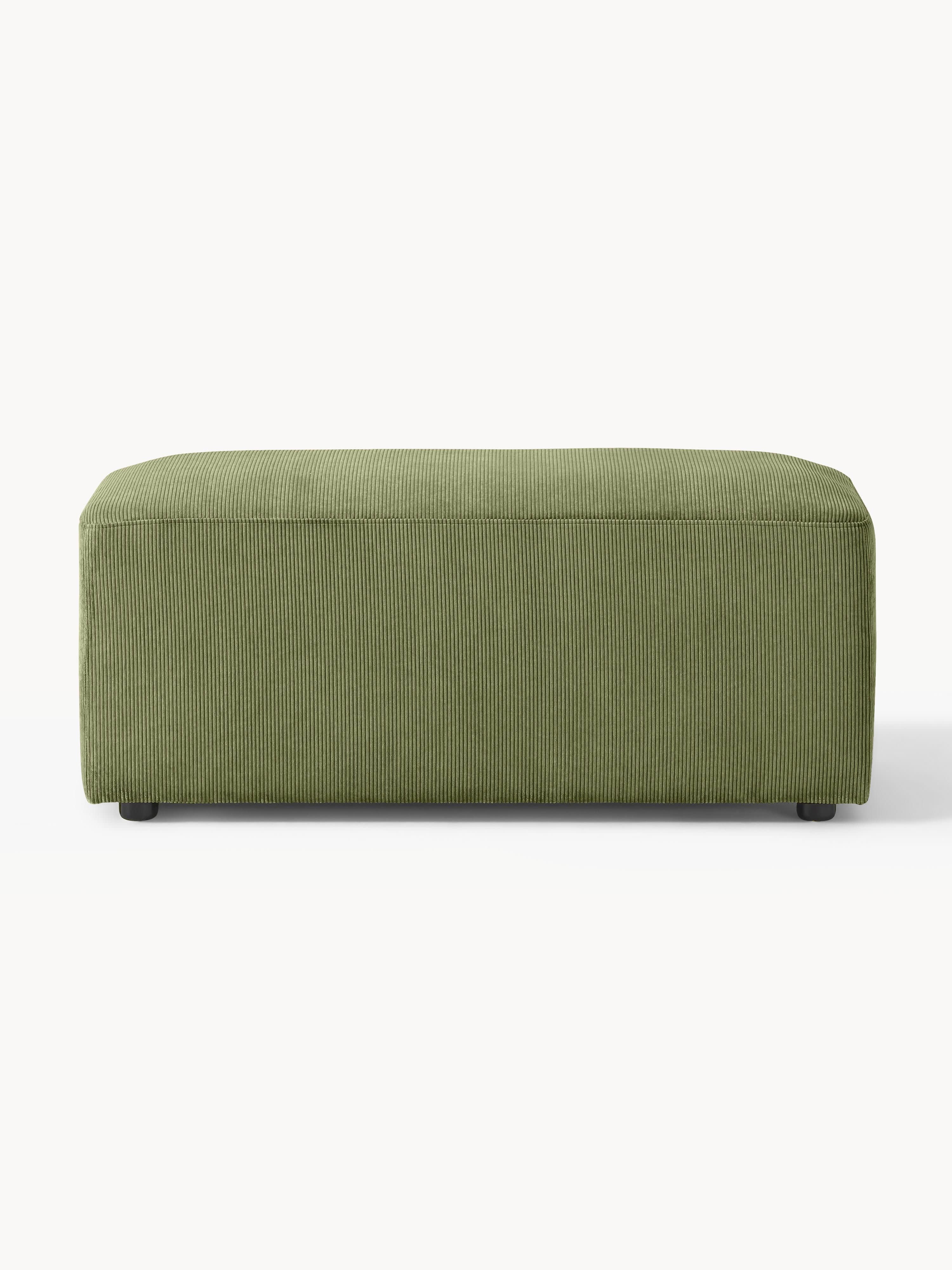 Melva Corduroy Ottoman, W 99 x D 42 cm