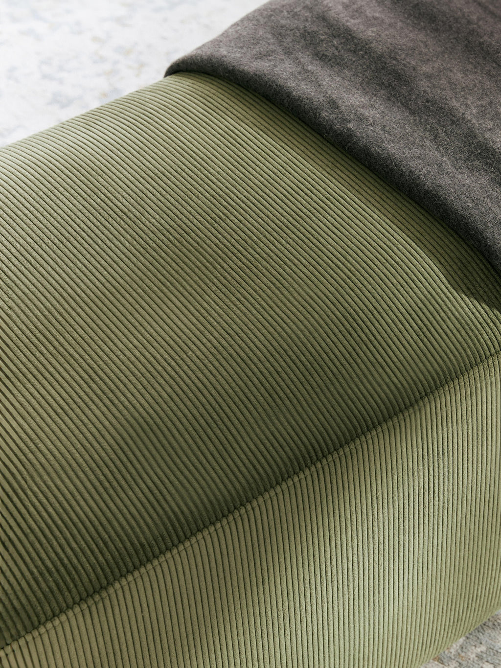 Melva Corduroy Ottoman, W 99 x D 42 cm