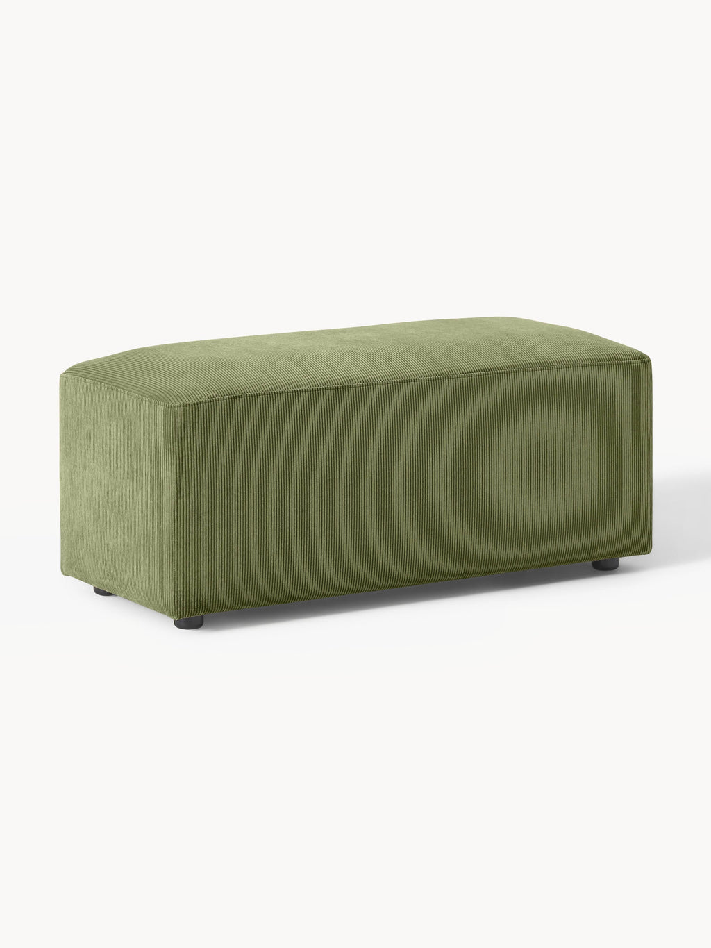 Melva Corduroy Ottoman, W 99 x D 42 cm