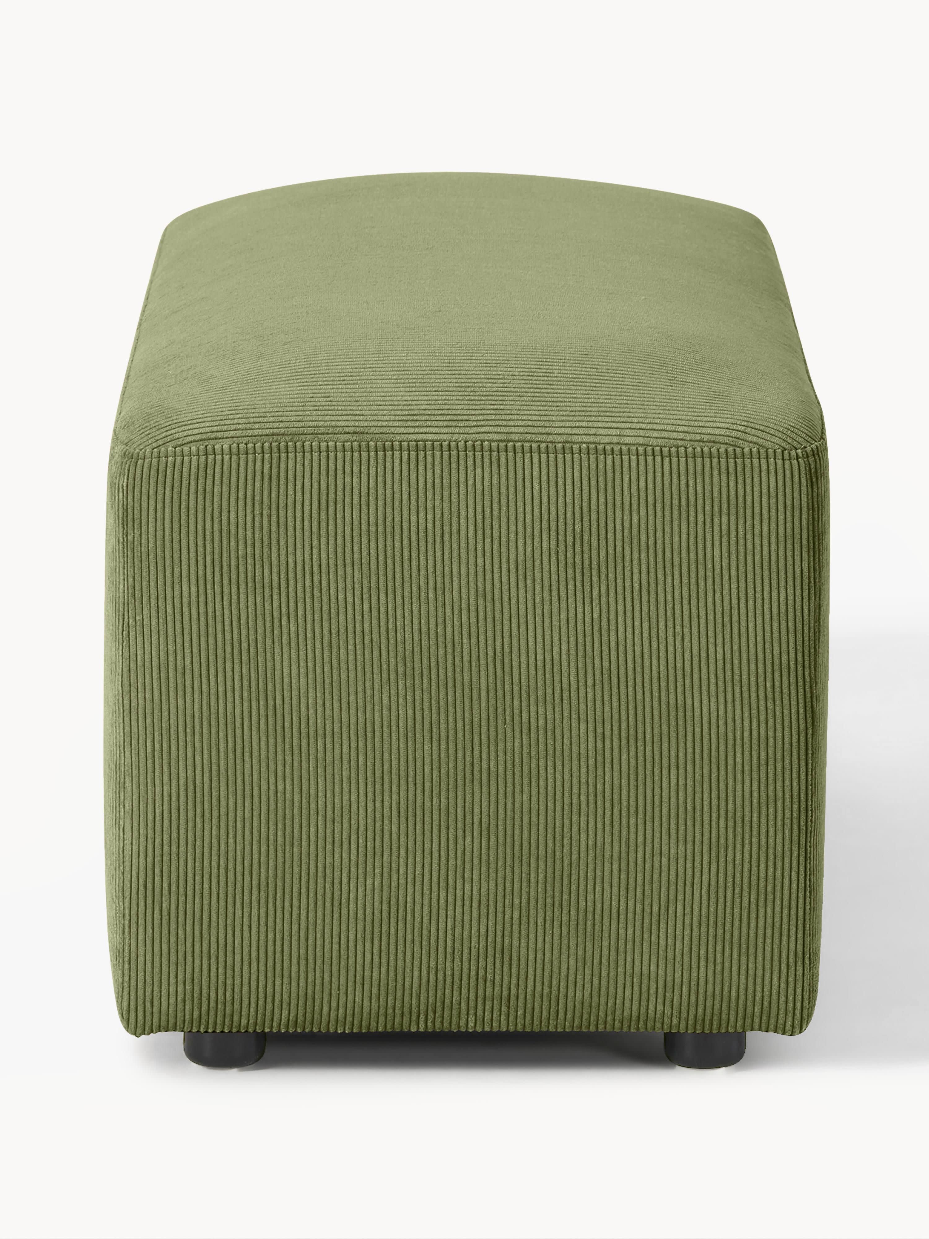 Melva Corduroy Ottoman, W 99 x D 42 cm
