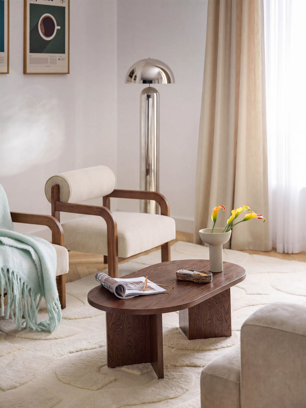 Toni Oval Wooden Coffee Table