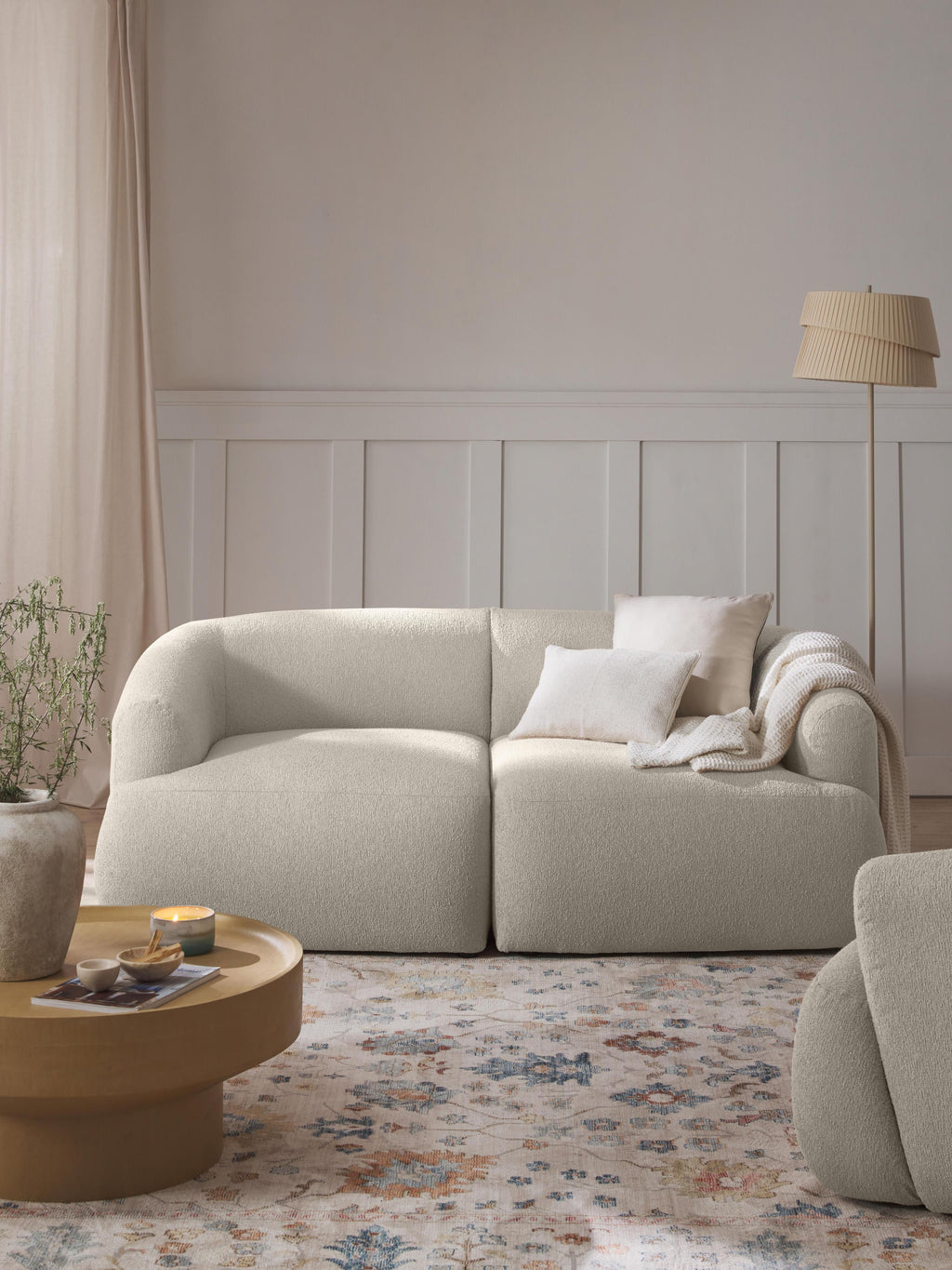Sofia Modular Bouclé Sofa (2-seater)