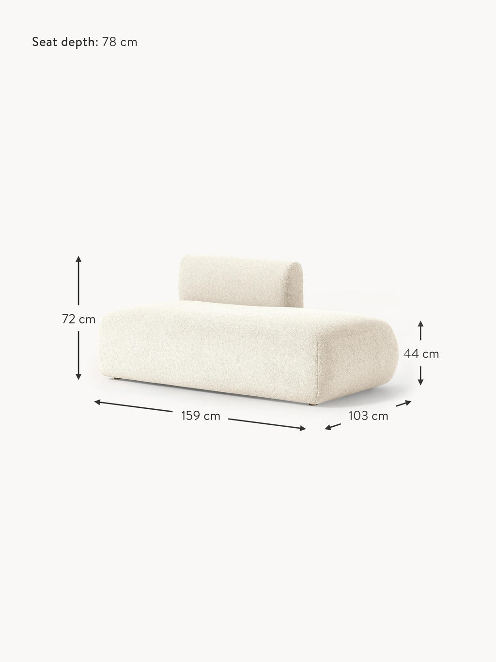 Sofia Bouclé Chaise Module