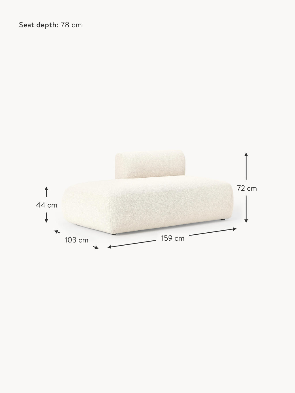 Sofia Bouclé Chaise Module