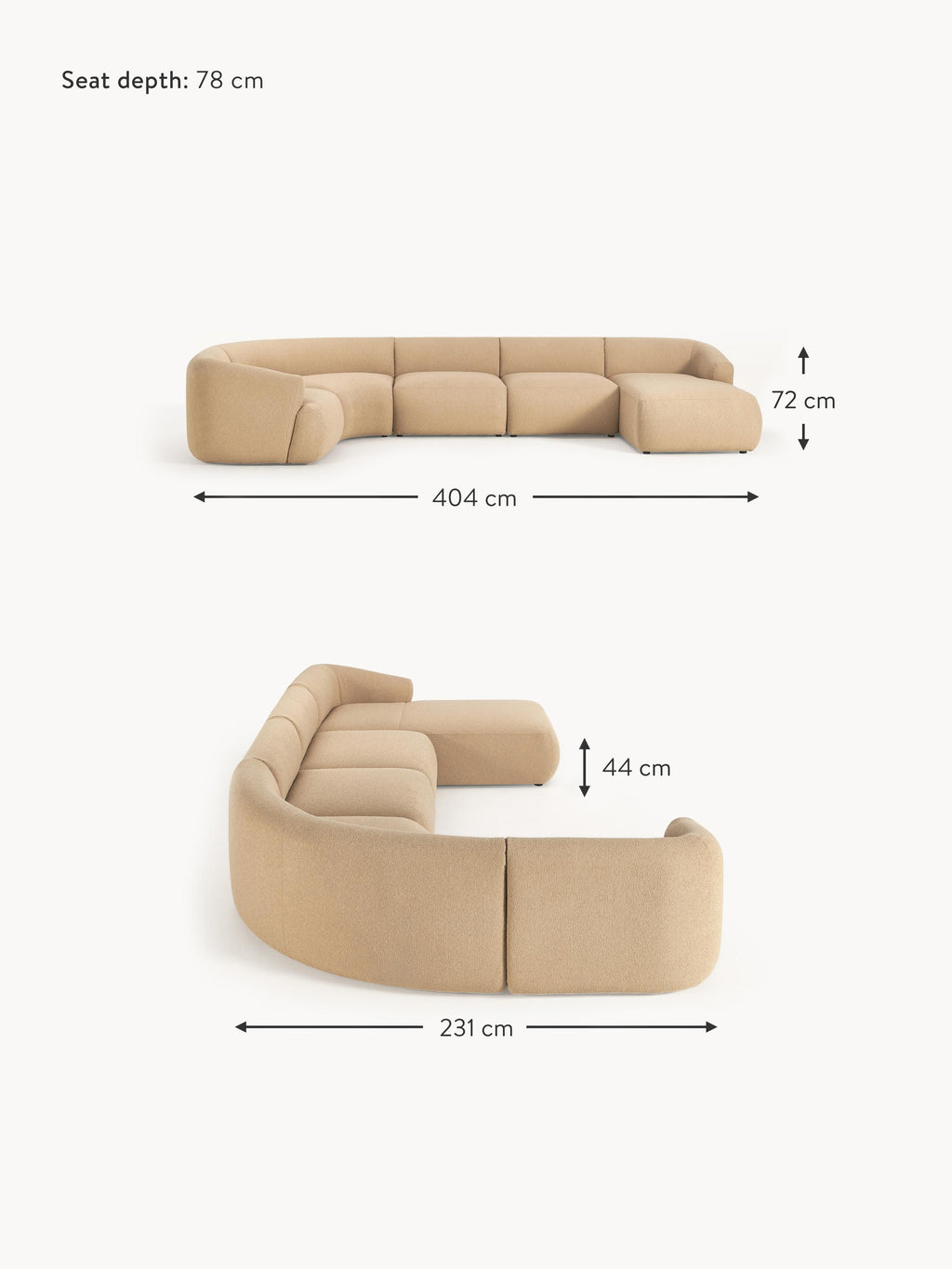 Sofia XL Modular Bouclé Sofa