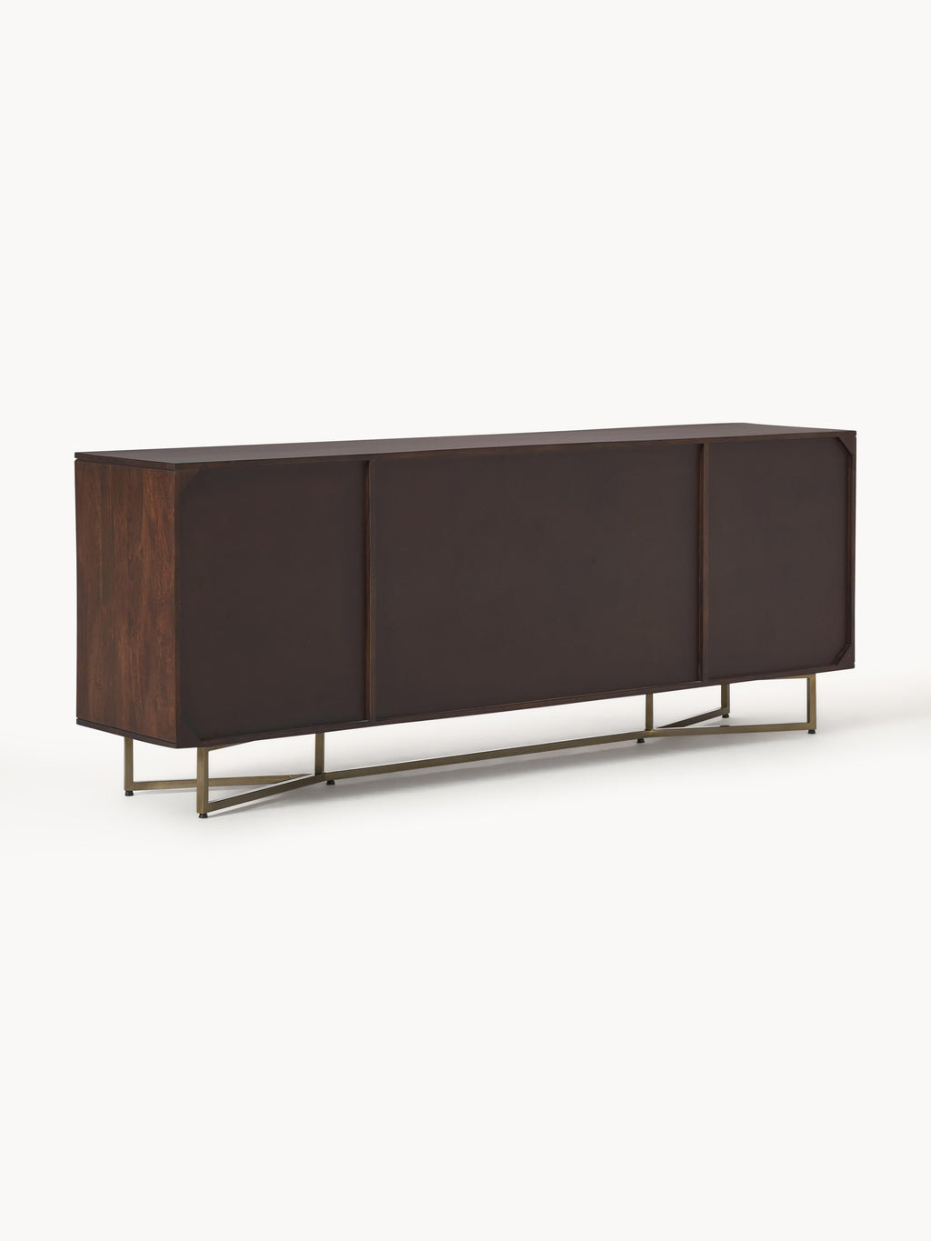 Luca XL Mango Wood Sideboard with Herringbone Pattern