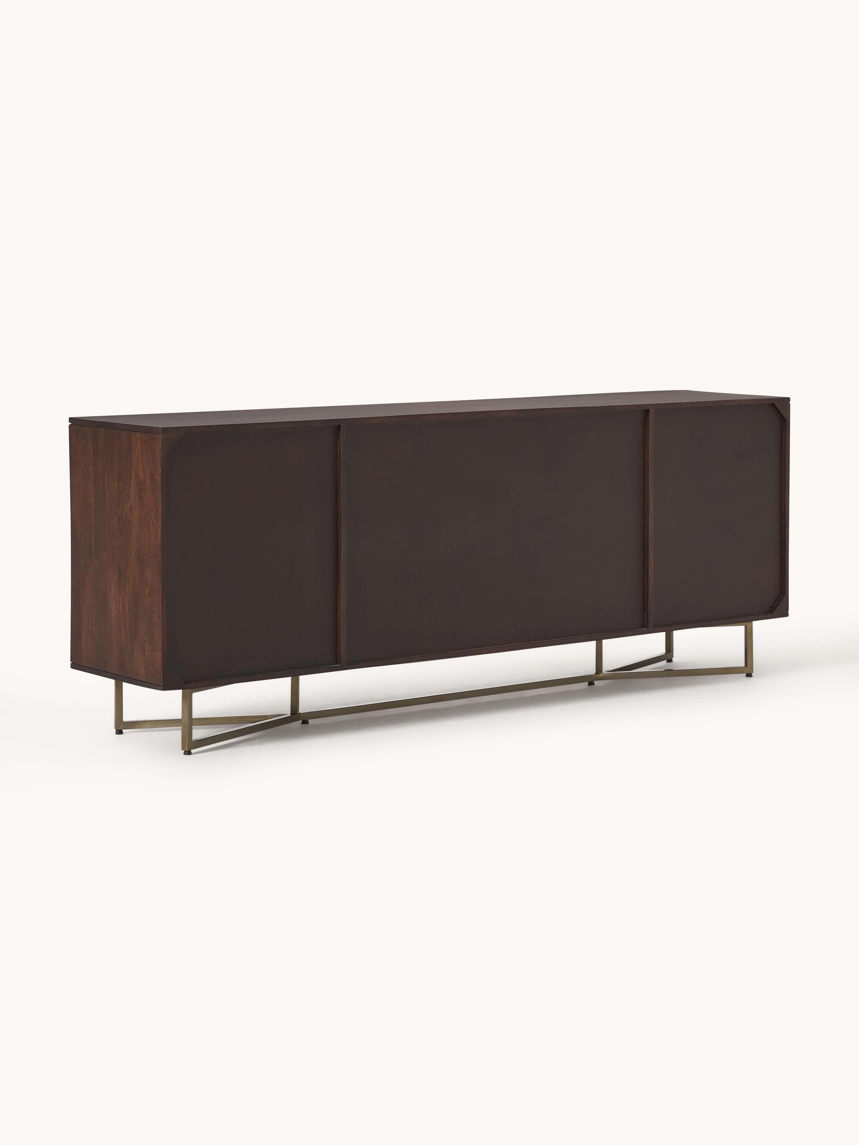 Luca XL Mango Wood Sideboard with Herringbone Pattern