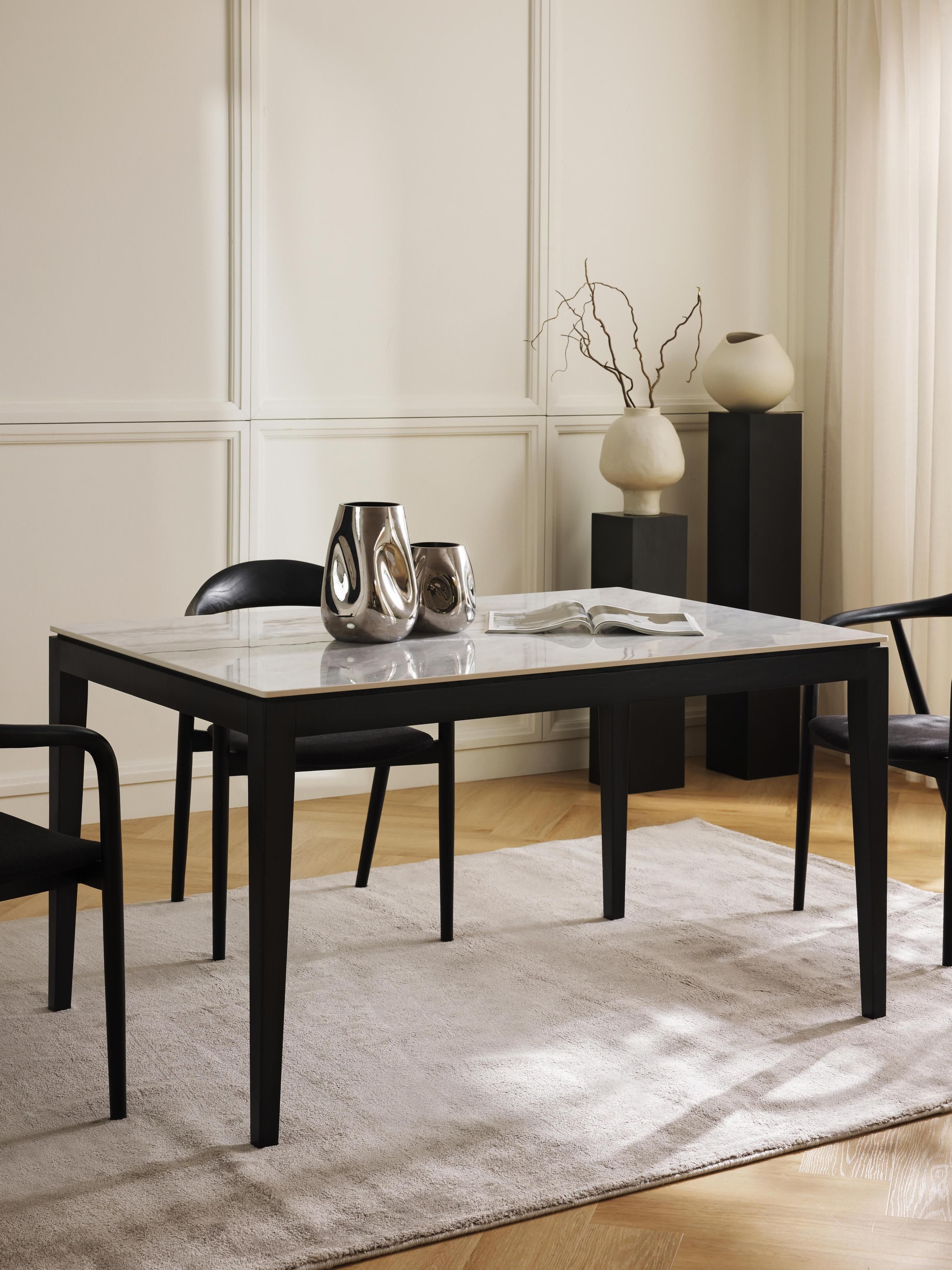 Jackson Marble Effect Dining Table, in various sizes